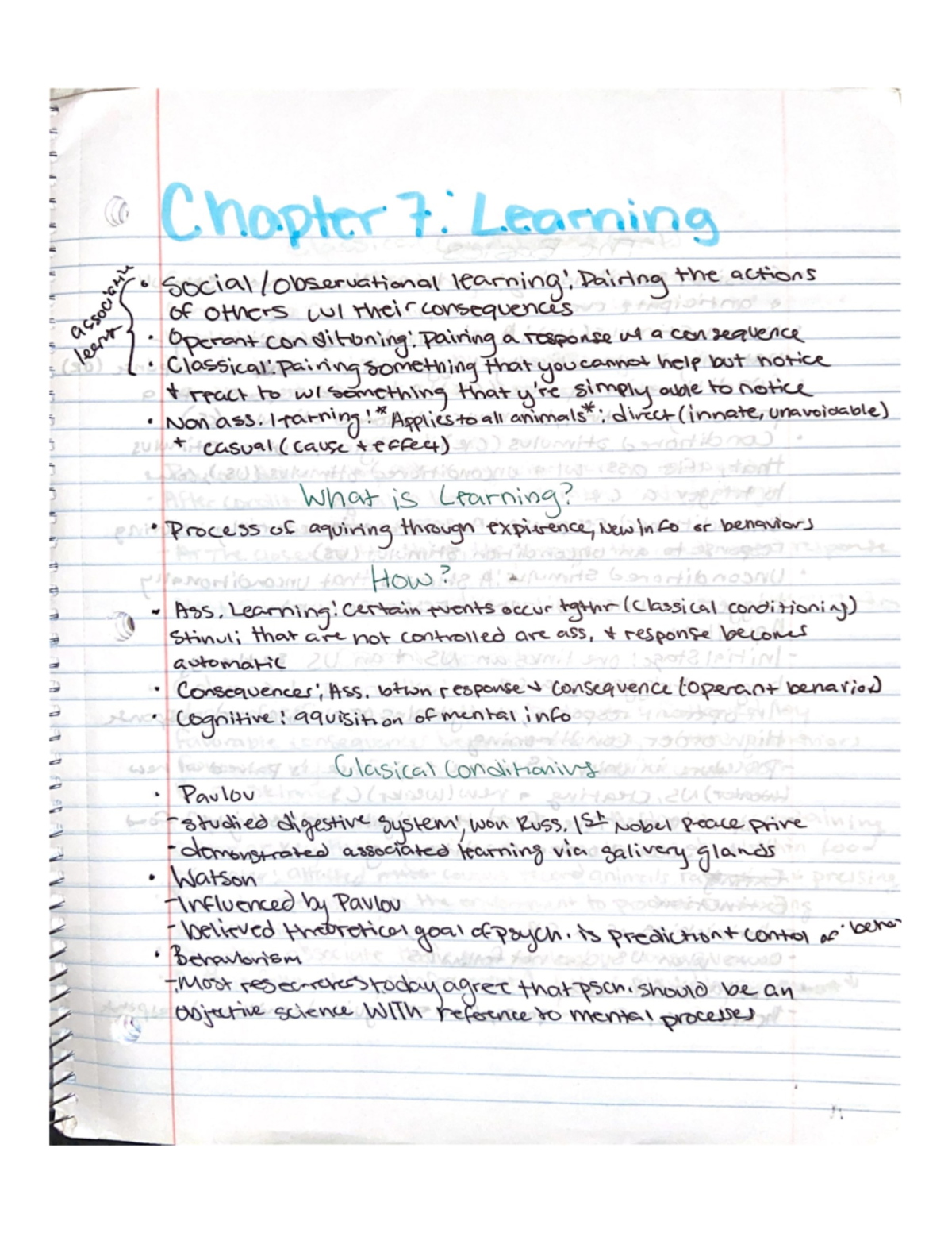 Psychological Science 1305 Chapter 7 Learning - PSY 1305 - Studocu