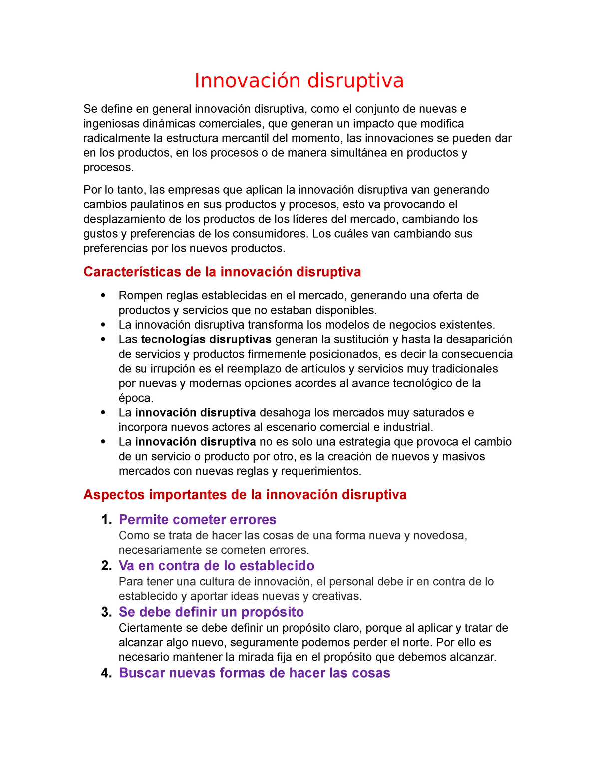 Innovación Disruptiva - Innovación Disruptiva Se Define En General ...