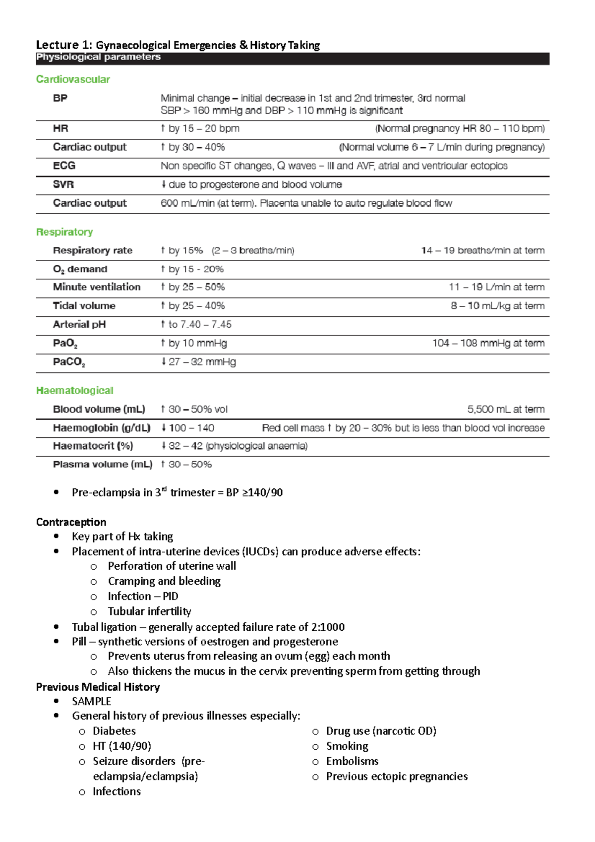 Lecture notes, lectures 13 Lecture 1 Gynaecological Emergencies