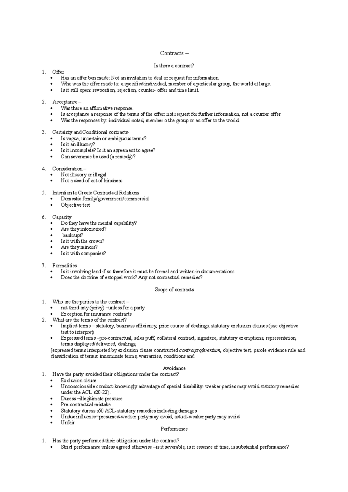 contracts-simple-notes-about-the-formation-of-a-contract-contracts