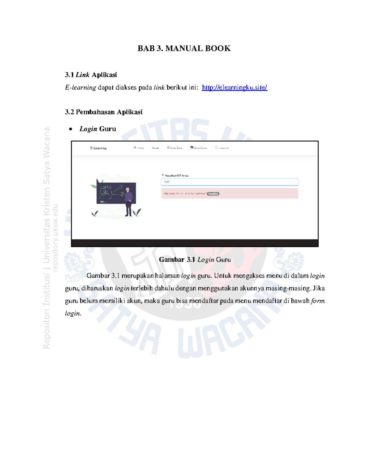Learning Musaga Aplikasi ELearning Berbasis  BAB 3. MANUAL BOOK