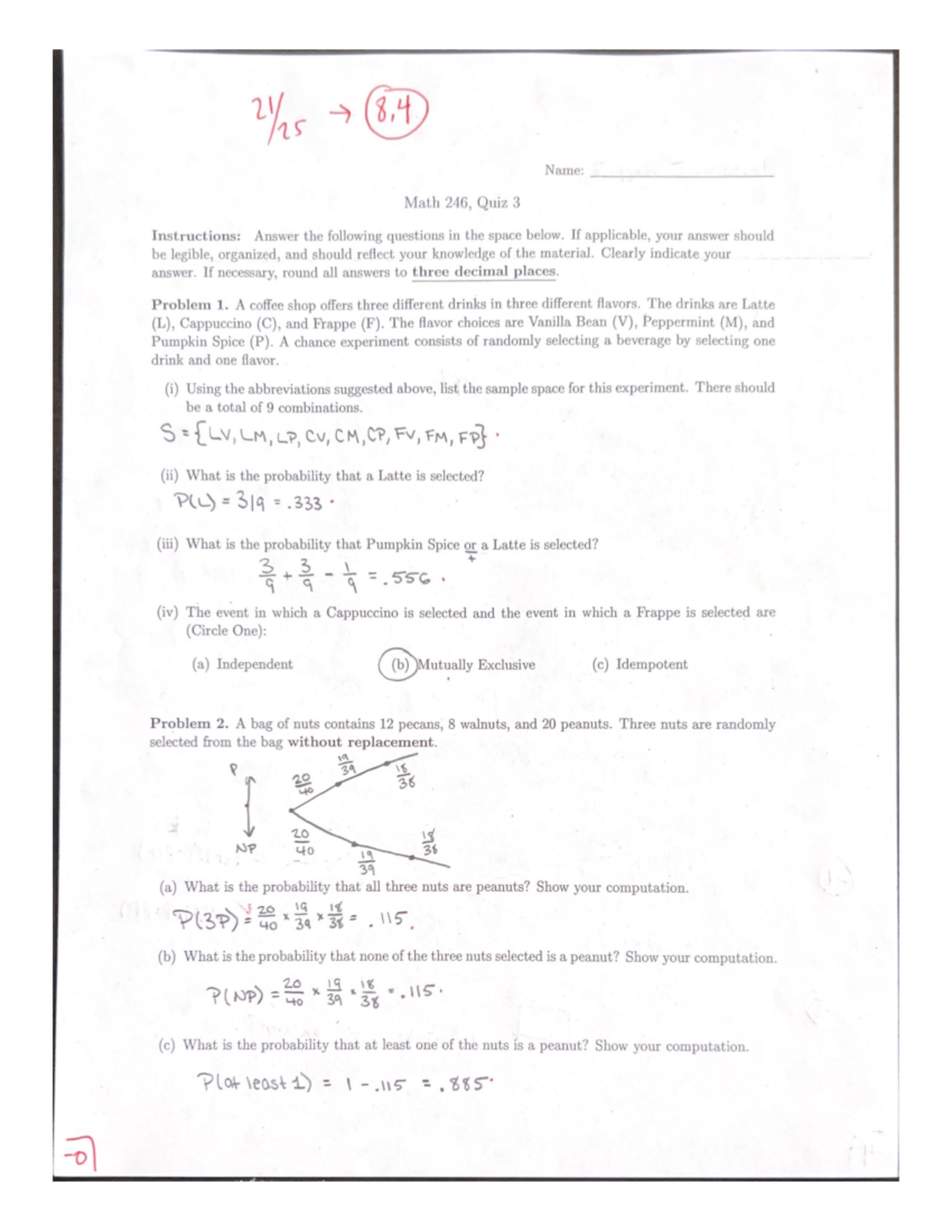 Math 246, Quiz 3 - MATH246 - Studocu