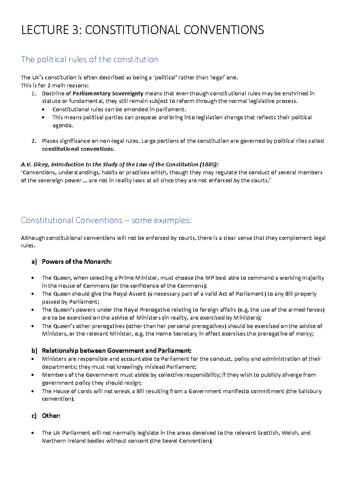 constitutional-conventions-lecture-3-notes-lecture-3-constitutional