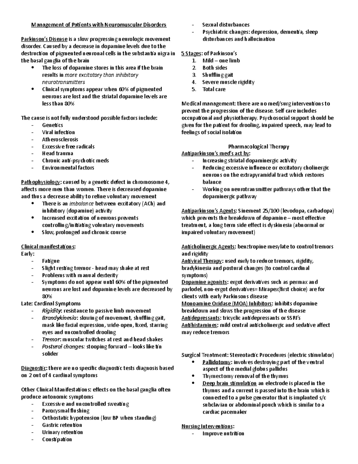 Management of Patients with Neuromuscular Disorders - Management of ...