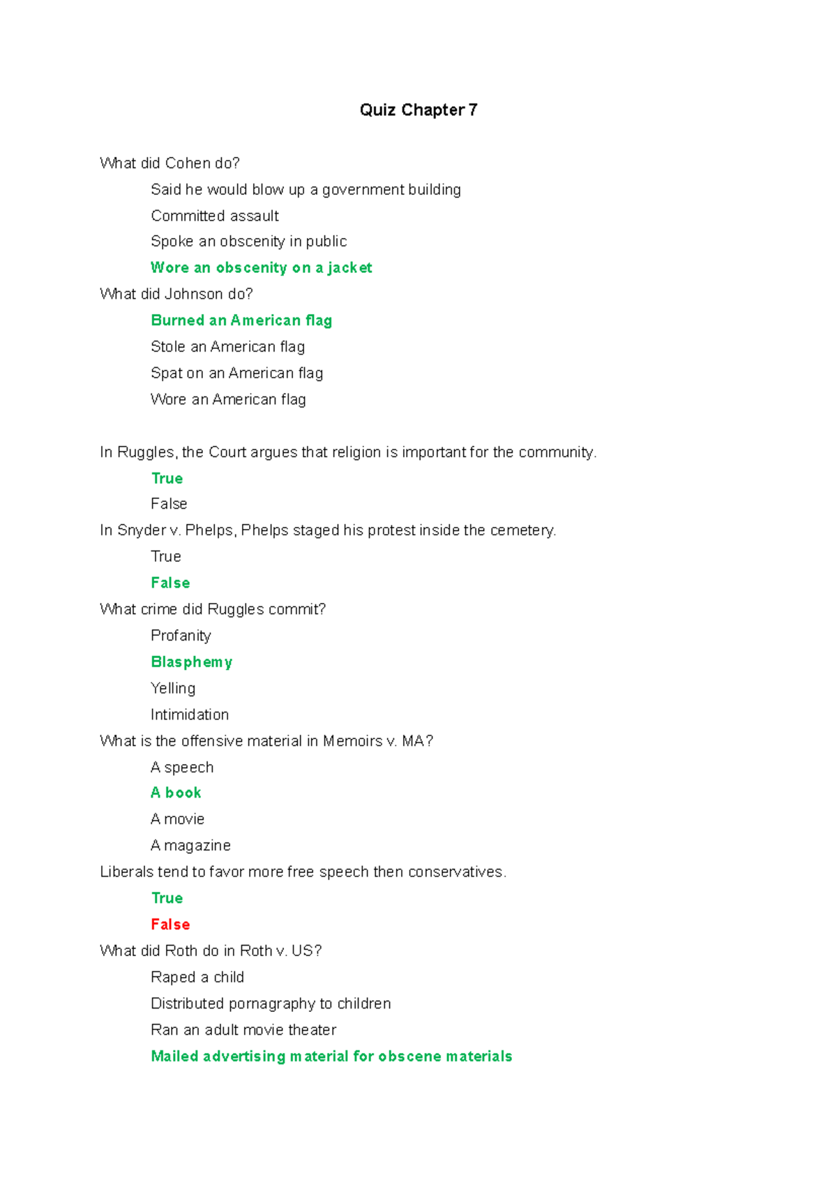 assignment chapter 7 quiz