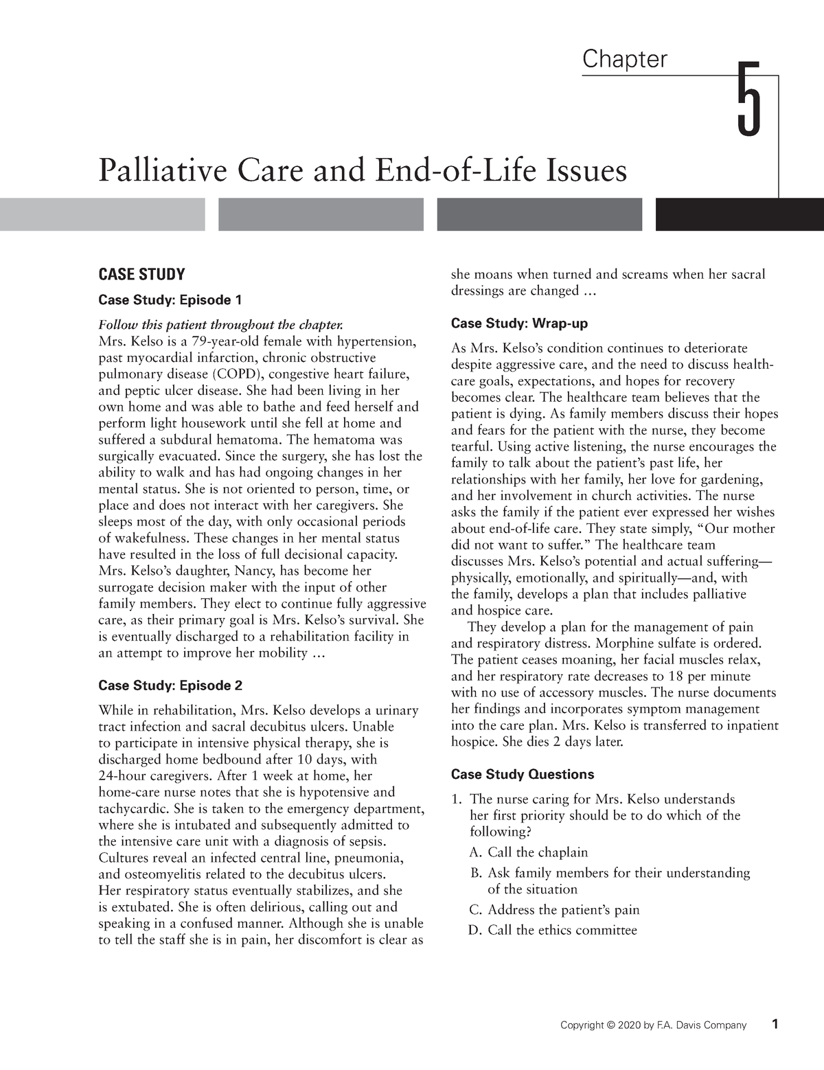 palliative care case study examples for nurses