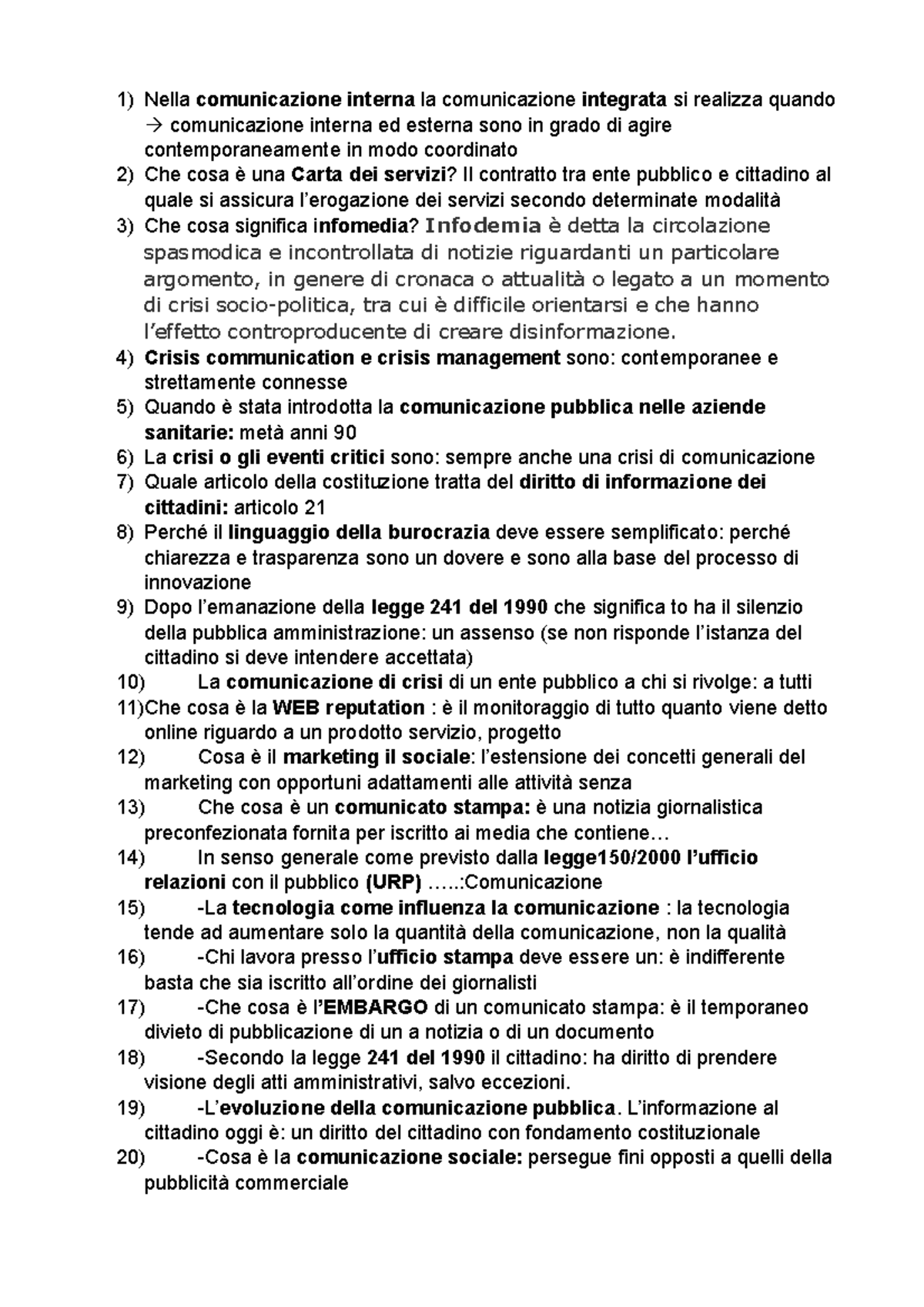 Domande E Risposte - Nella Comunicazione Interna La Comunicazione ...