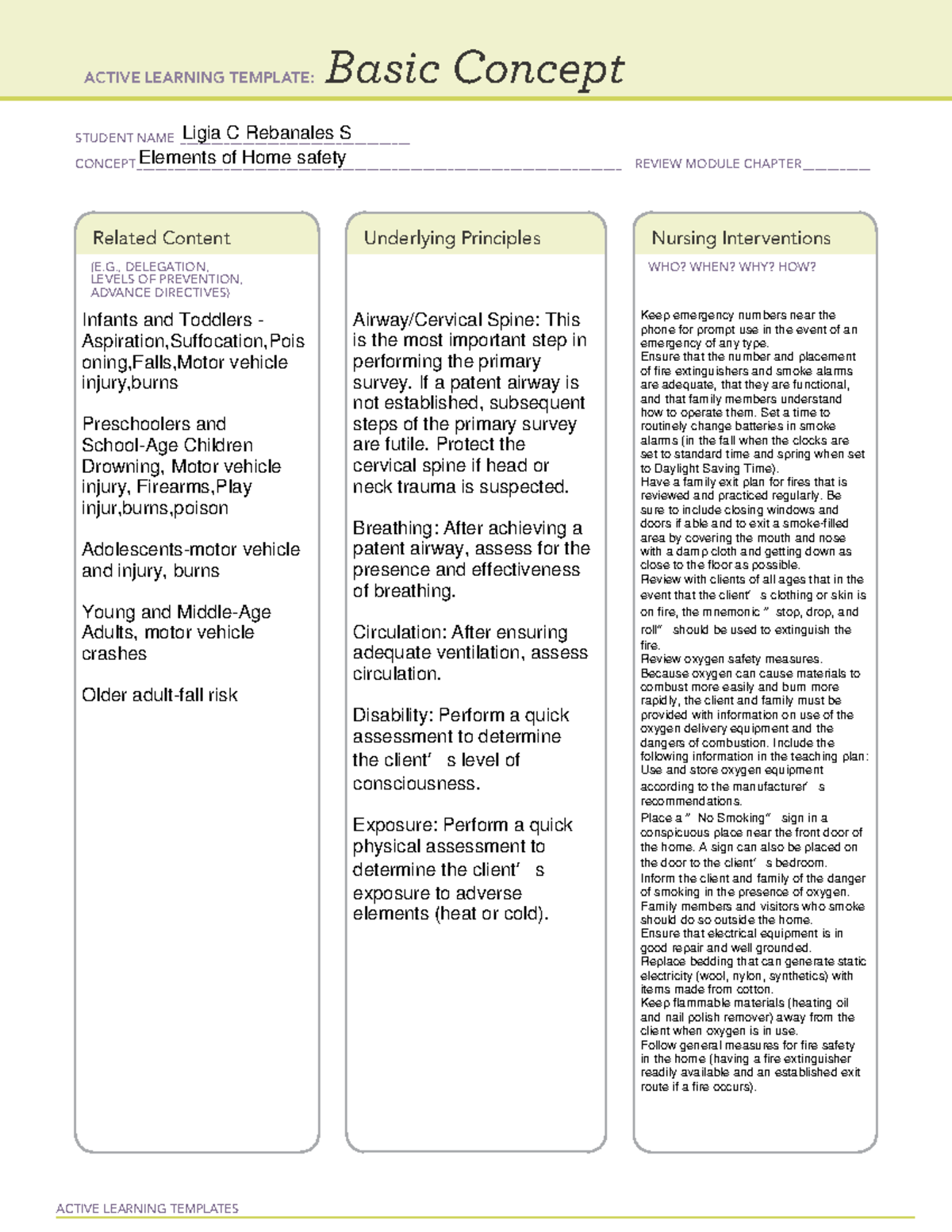 Remidiation template - NUR 212 - ACTIVE LEARNING TEMPLATES Basic ...