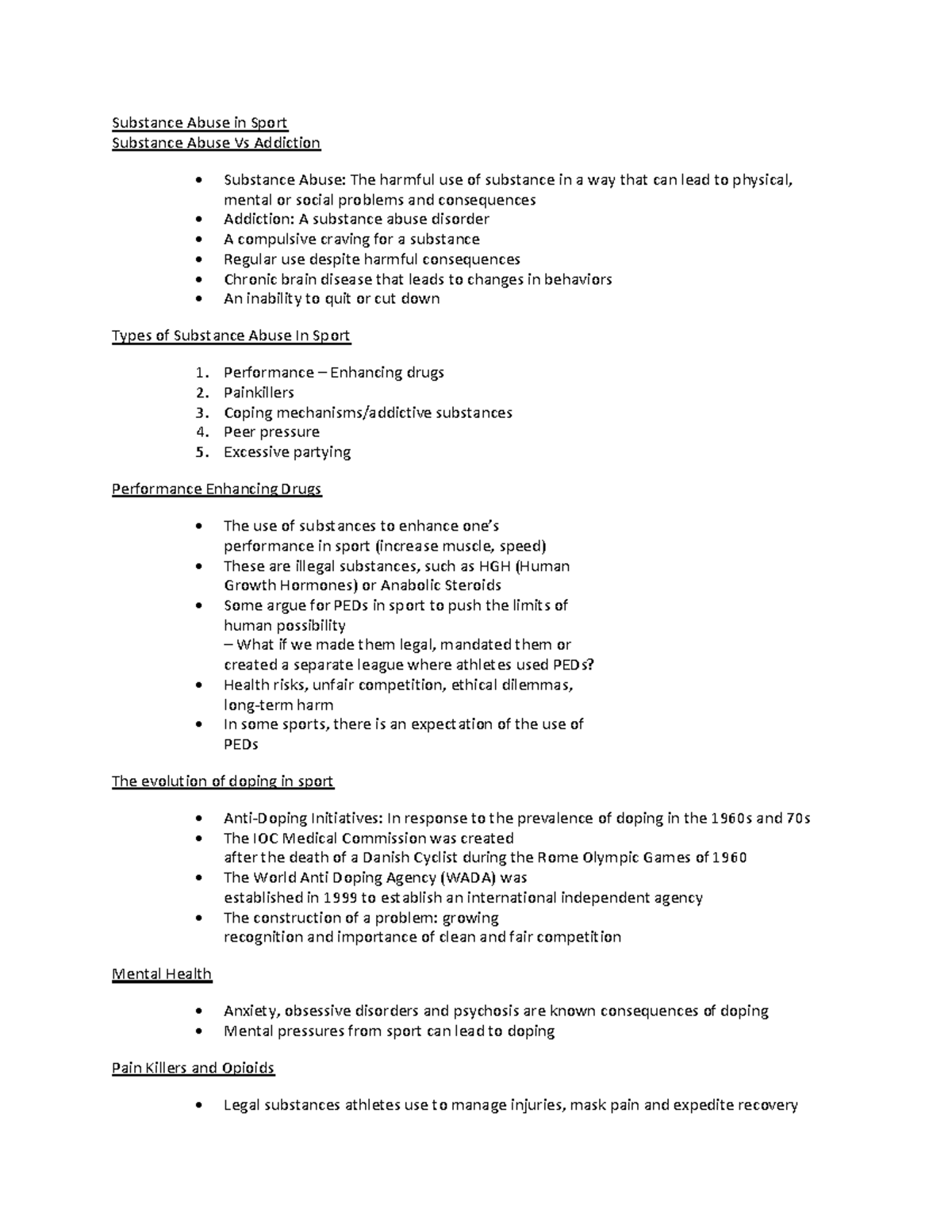 Document 2 - Substance Abuse in Sport Substance Abuse Vs Addiction ...