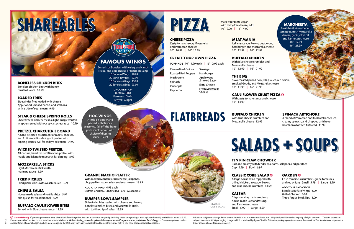 RFA Hyannis Ryans Ten Pin Eatery Menus Sp 2023 PIZZAPIZZA BUFFALO