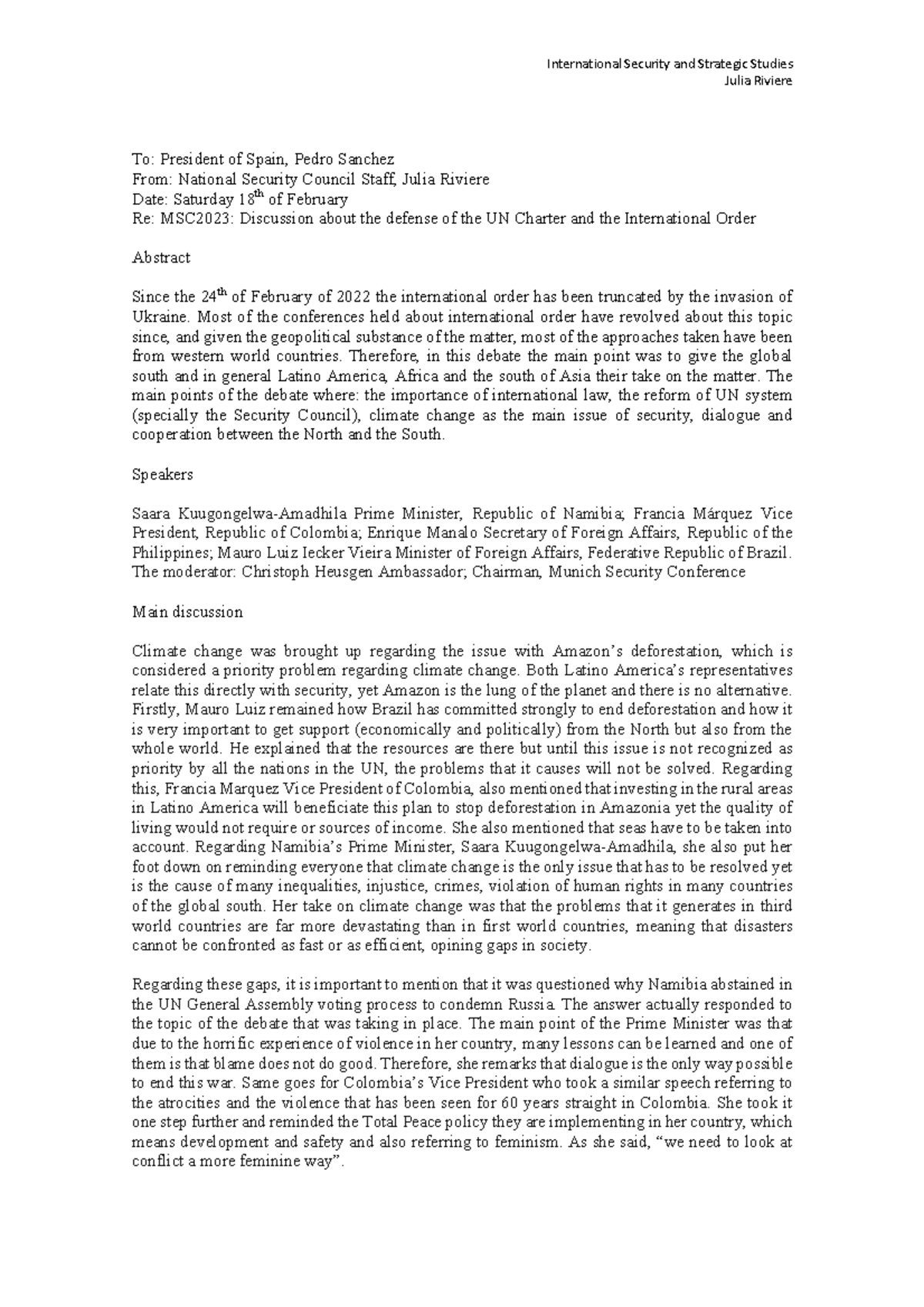 Policy MEMO 22-23 - International Security and Strategic Studies Julia ...