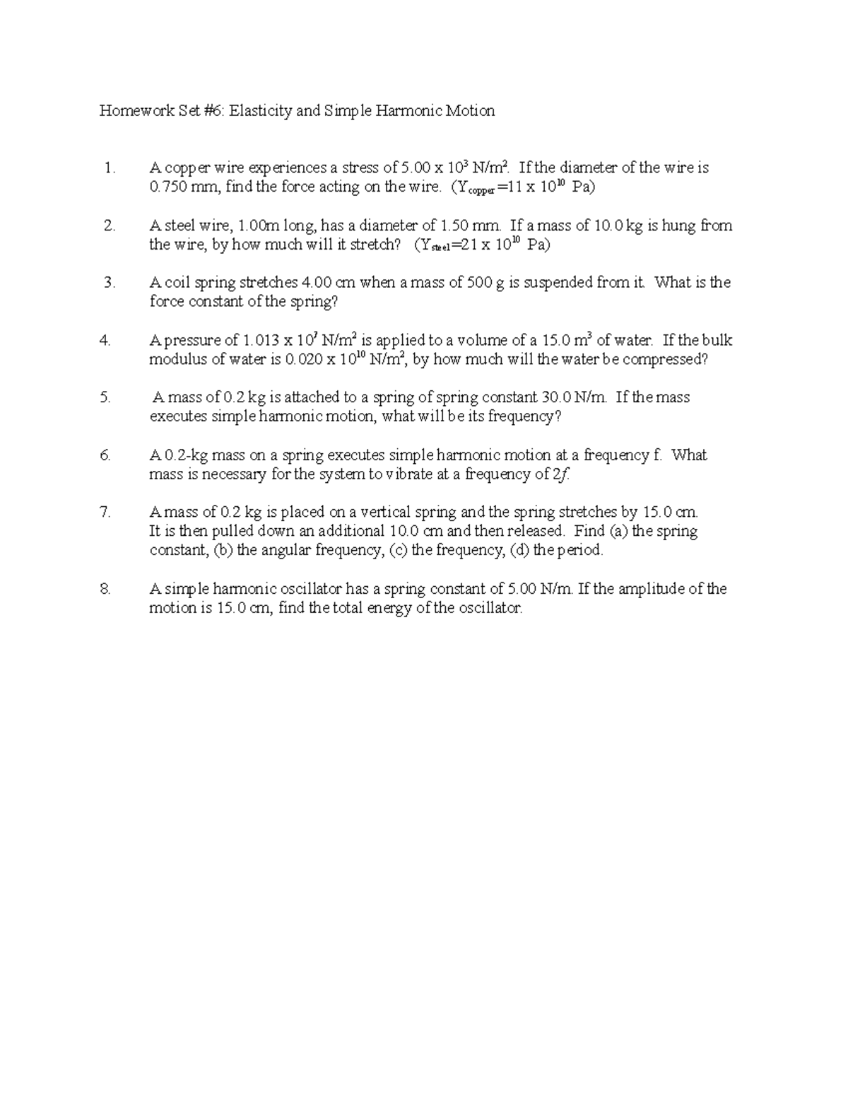 HW 6 Practice Materials Homework Set 6 Elasticity And Simple hw-6-practice-materials-homework-set-6-elasticity-and-simple