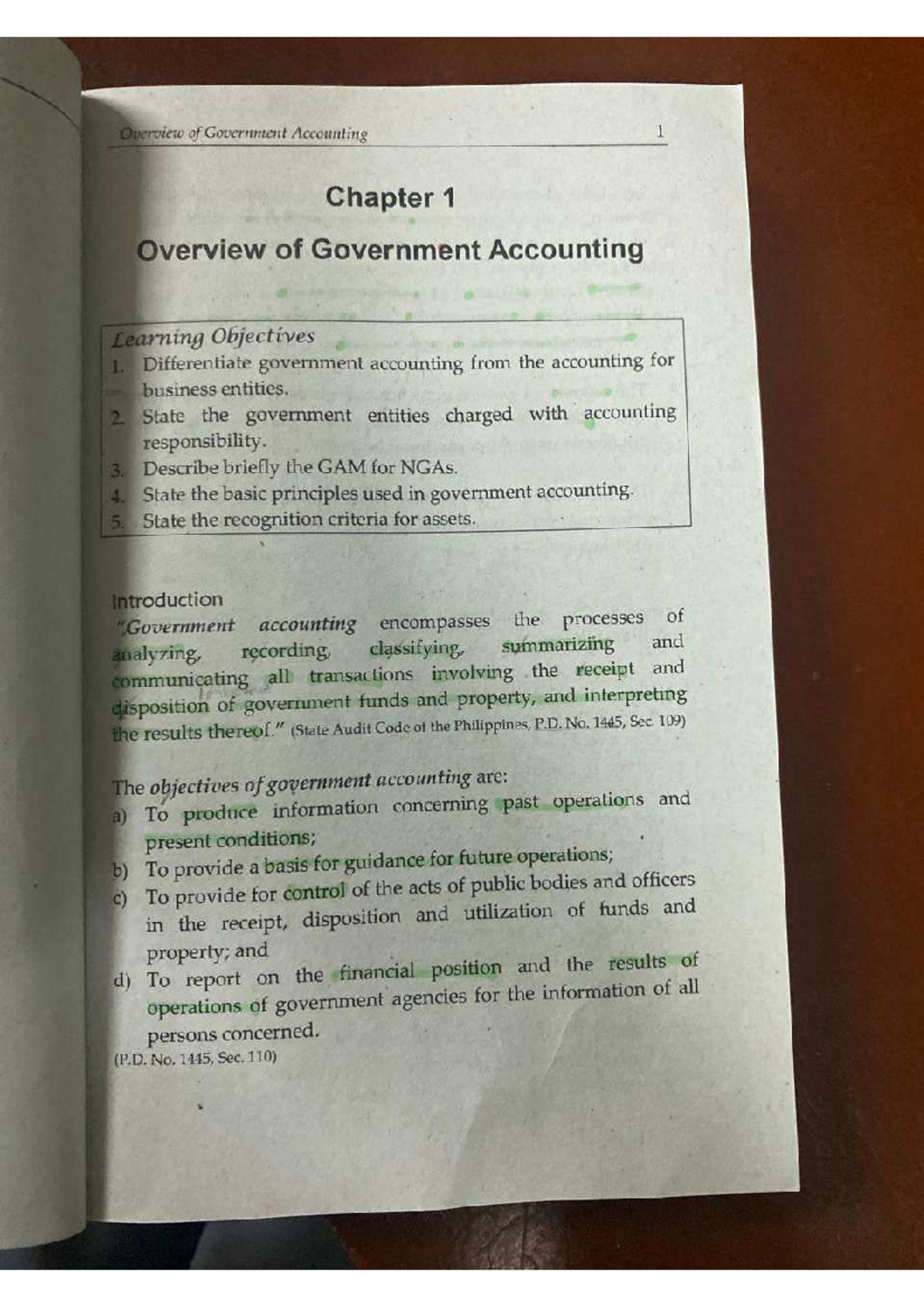 Gov Acc Chap 1-2 - Overview of Government Accounting 1 Chapter 1 ...
