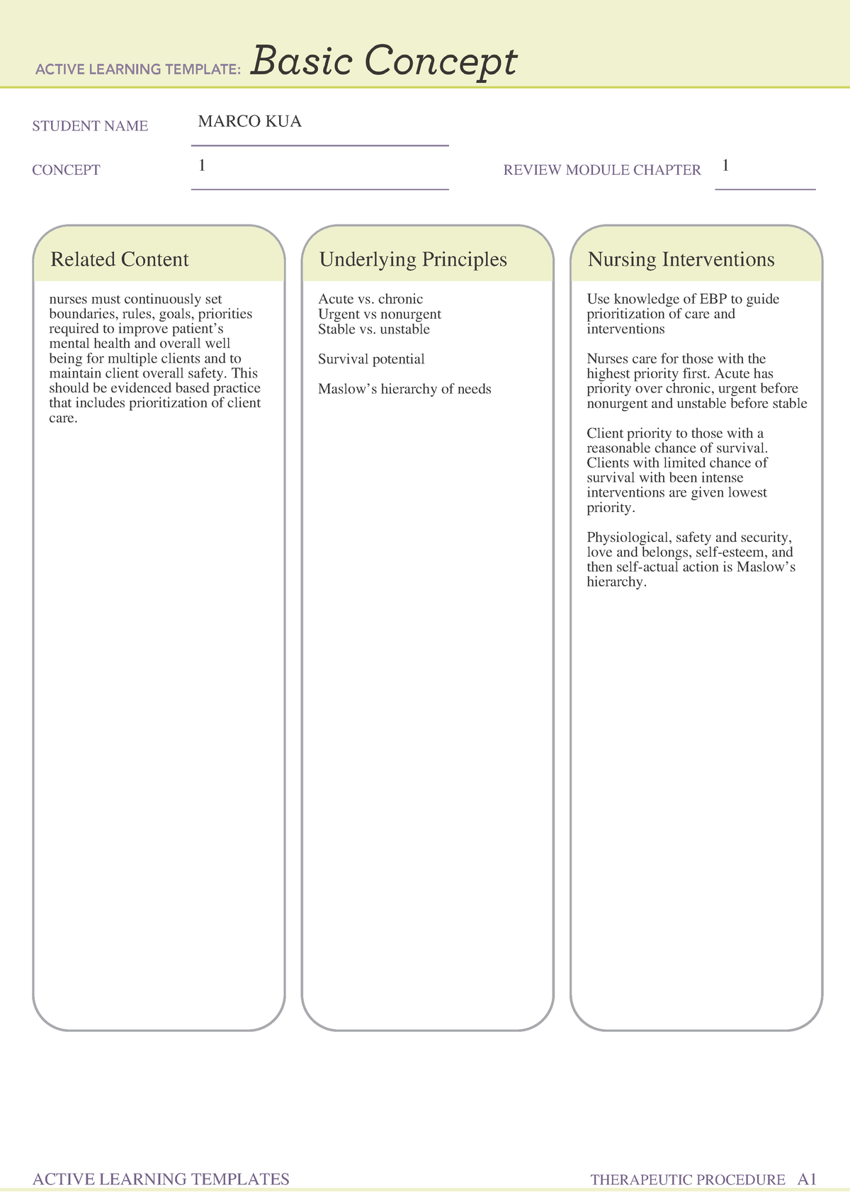 Basic Concept form 6 - Learning template - STUDENT NAME MARCO KUA ...