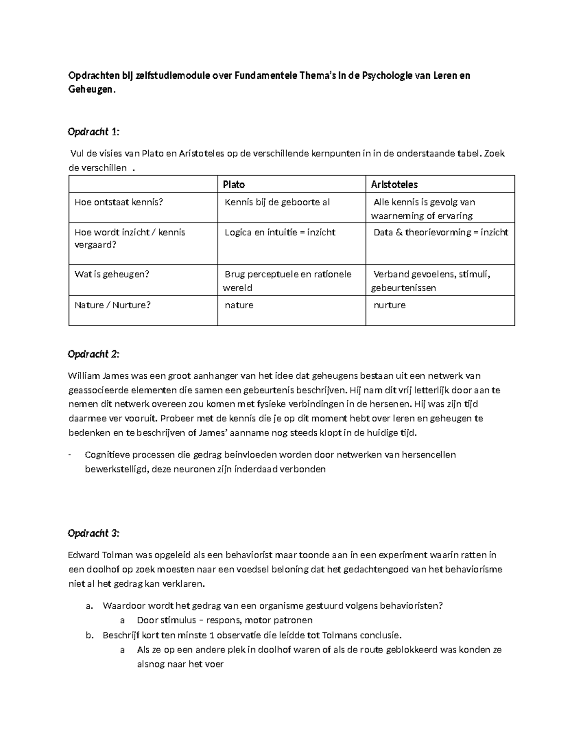 Opdrachten Bij Zelfstudie 1 LG Over Fundamentele Themas In De ...