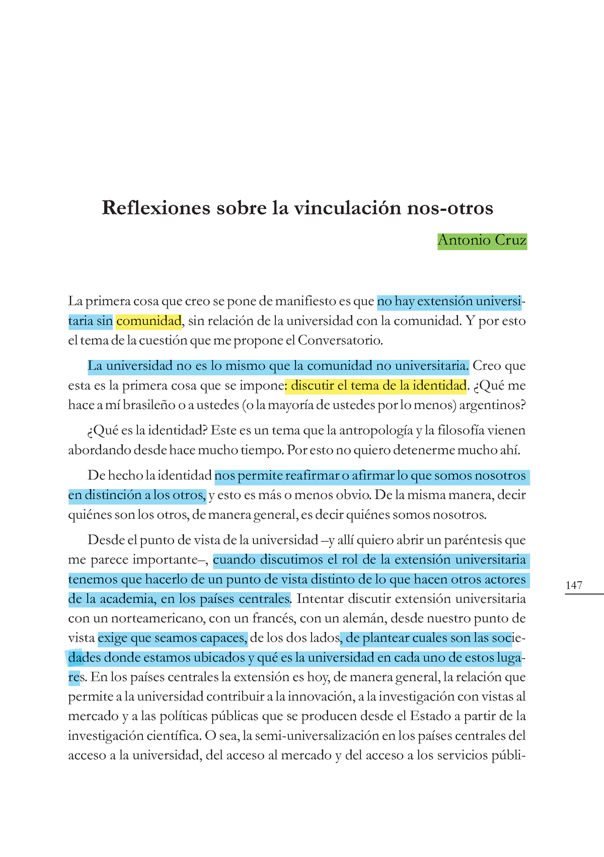 Reflexiones Sobre La Relación Nos-otros - La Primera Cosa Que Creo Se ...