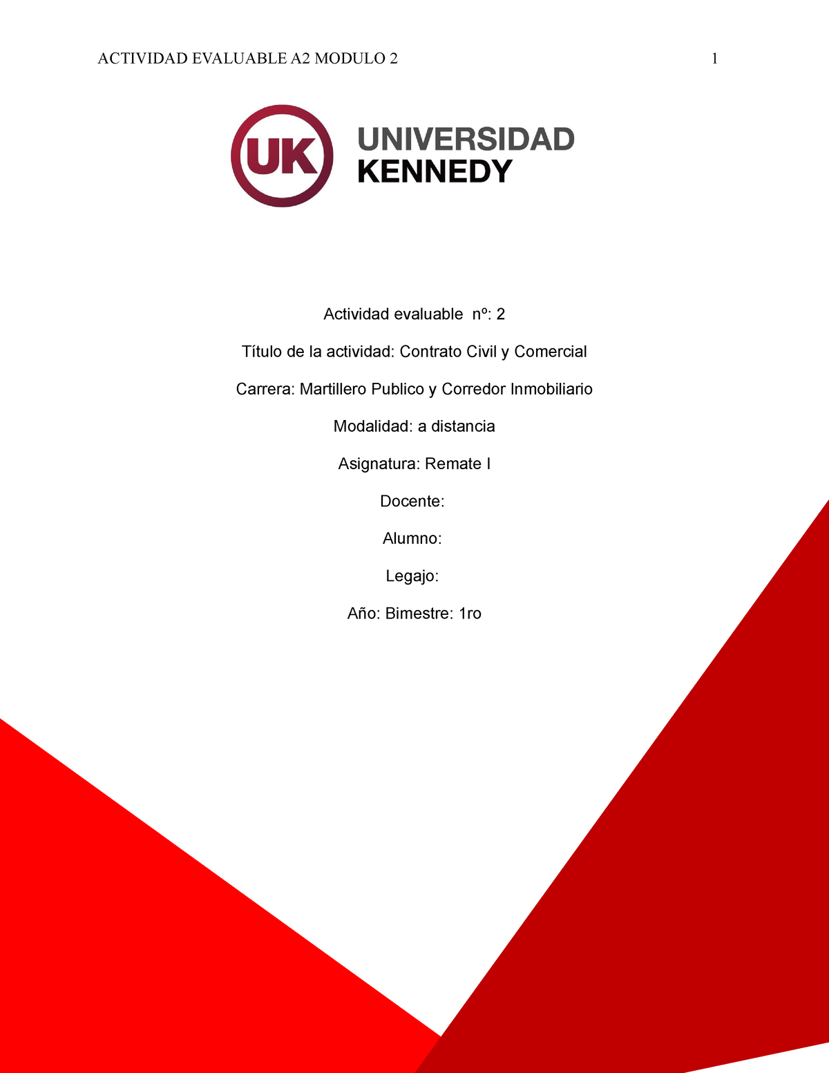 Actividad Evaluable 1 Remate 1 - ACTIVIDAD EVALUABLE A2 MODULO 2 1 ...