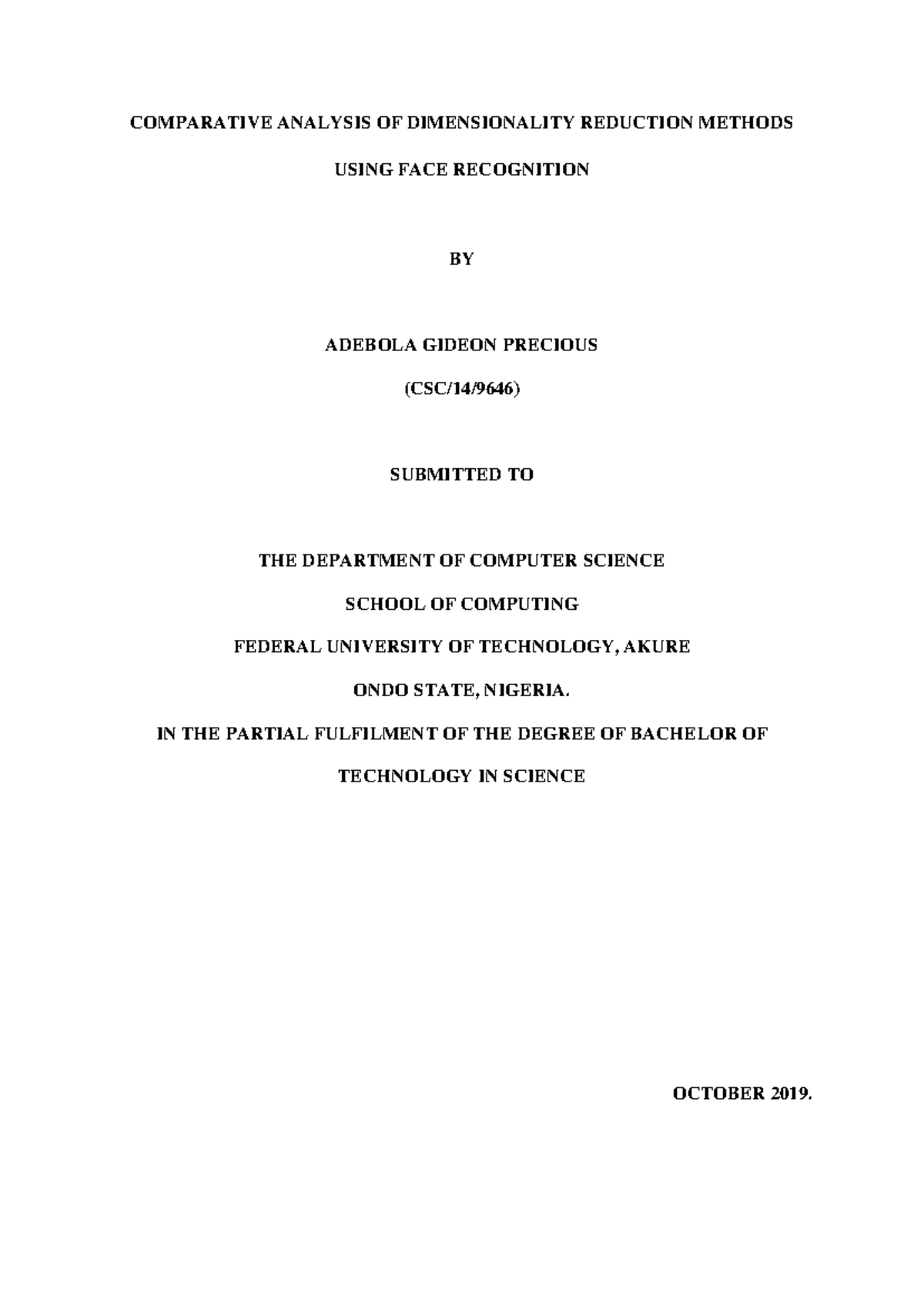 Comparative Analysis of Dimensionality Reduction Methods - COMPARATIVE ...