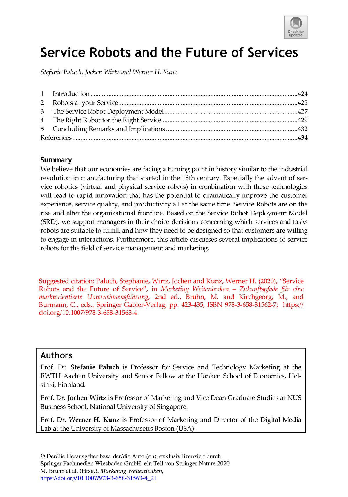 service robot thesis