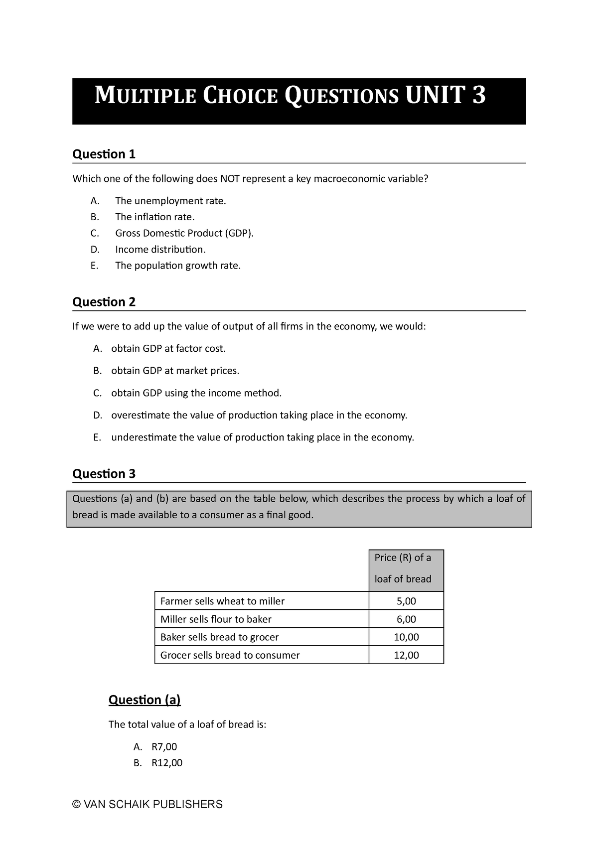 MCQ UNIT 3 - Multiple Choice Questions - MULTIPLE CHOICE QUESTIONS UNIT ...