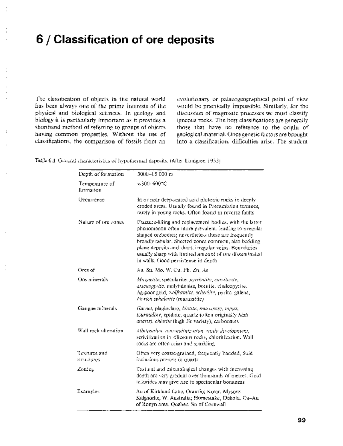No.4-1993-Evans-Classification of ore deposits - 6 / Classification of ...