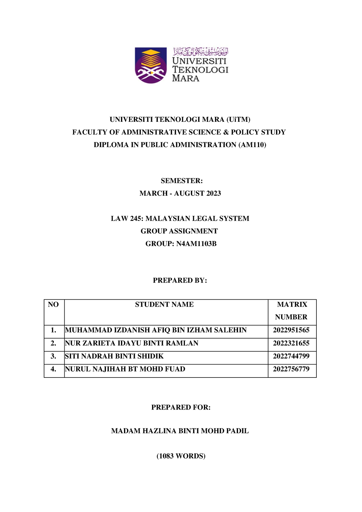 law245-practice-material-diploma-in-public-administration-uitm