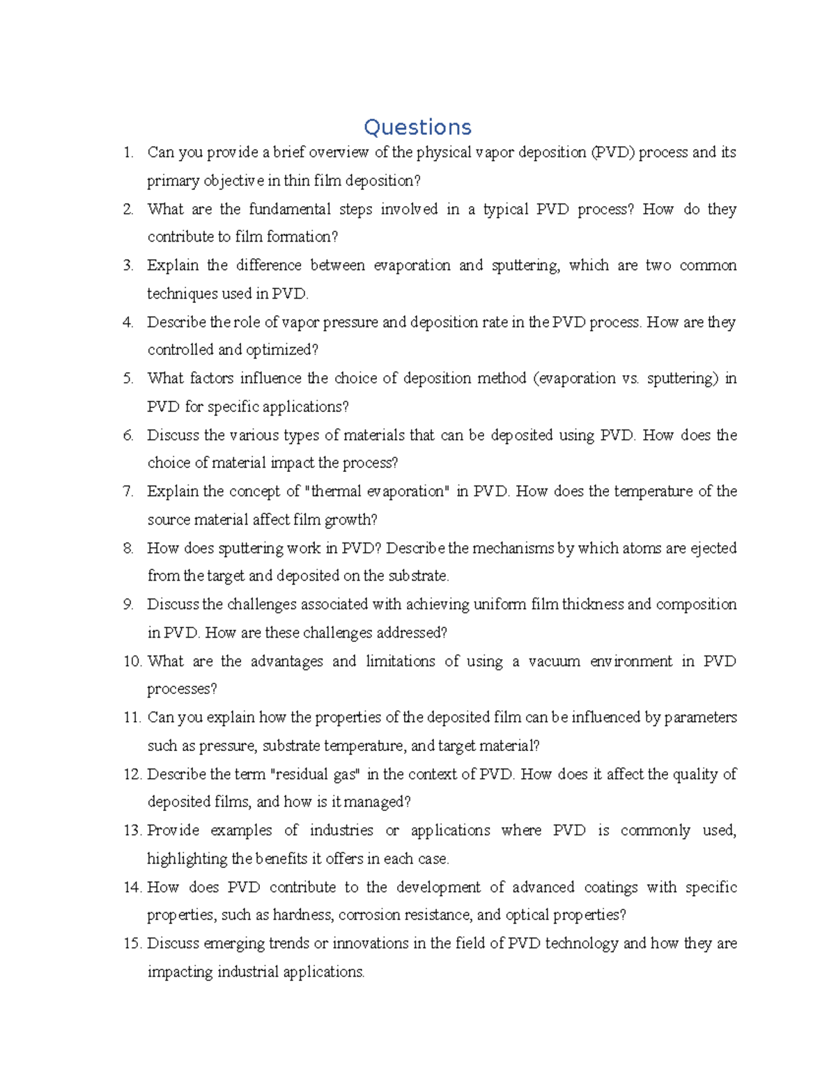 Part B - The Lecture Notes Of Materials Thin Films - FSCI2020 - DMU ...