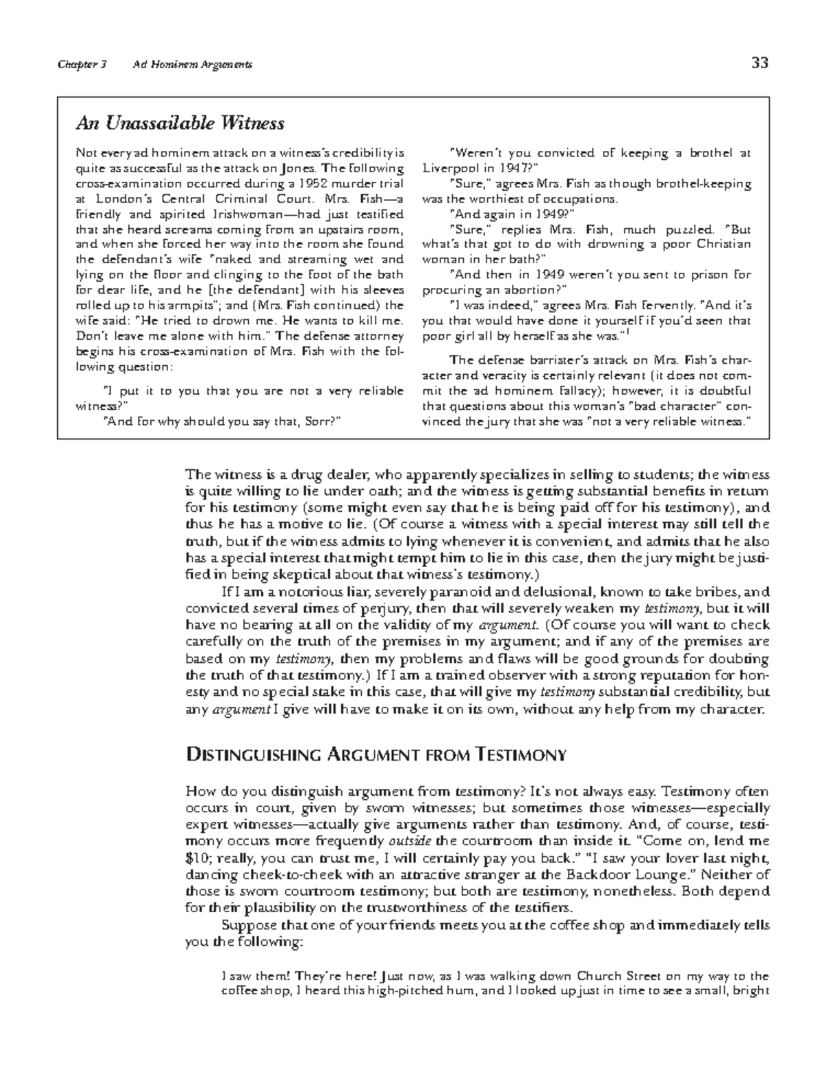 54 - Hello - Chapter 3 Ad Hominem Arguments 33 The witness is a drug ...