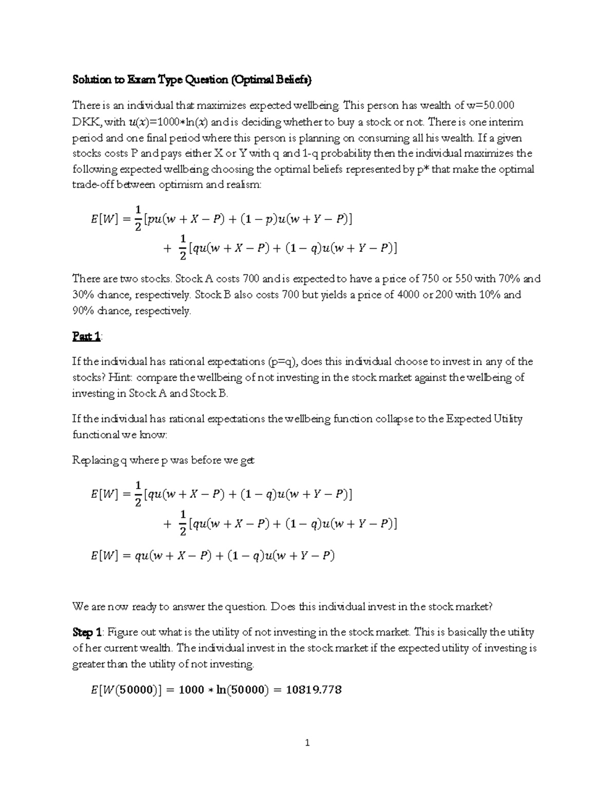 Prøveeksamen December, spørgsmål og svar - Solution to Exam Type ...