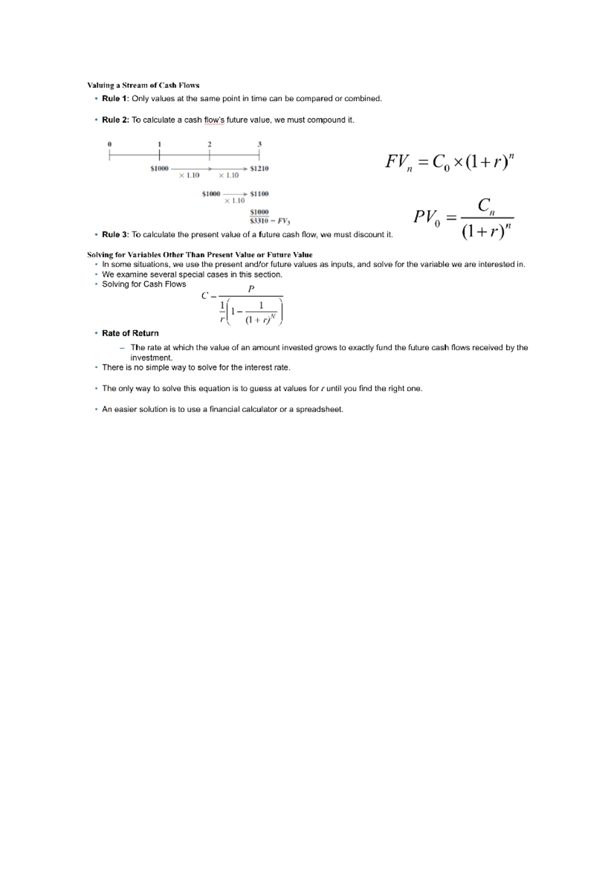 BFIN301 Chapter Four Notes - BFIN 301 - Studocu