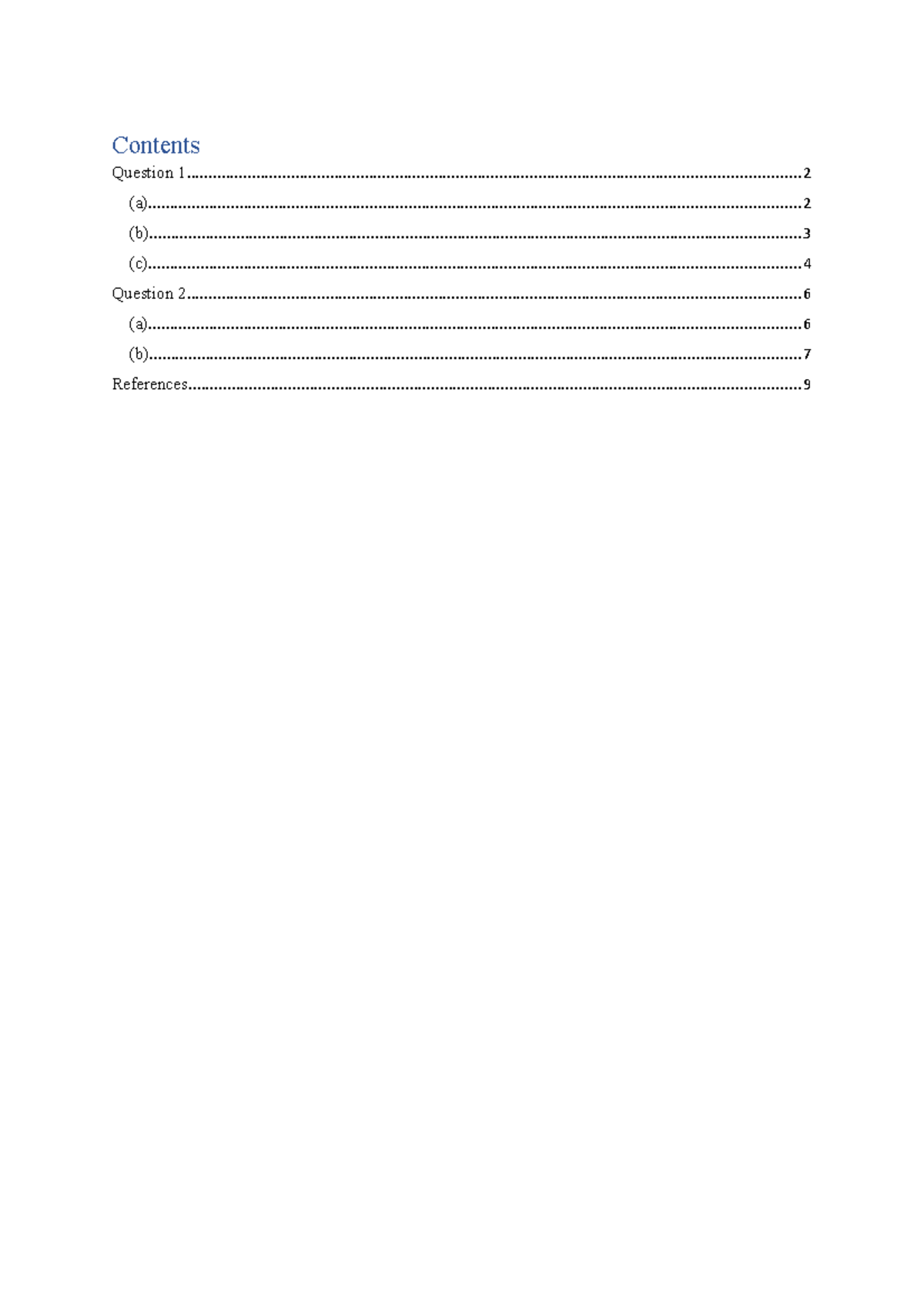FIN30013- Final Assessment Assignment - Contents Question - Studocu