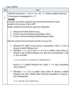 Aljabar Linear Elementer I - MATA4112 - Studocu