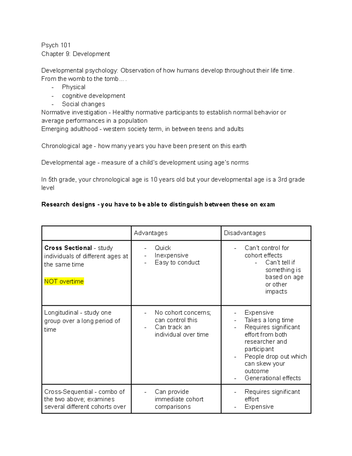 Psych 101 Chapter 9 Development - Psych 101 Chapter 9: Development ...