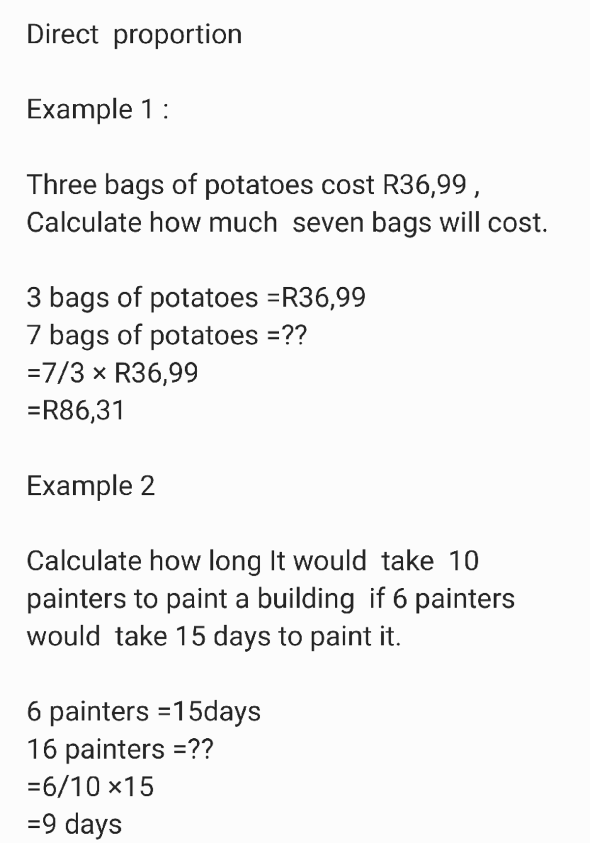 Direct proportion 230607 193416 - Direct proportion Example 1 : Three ...