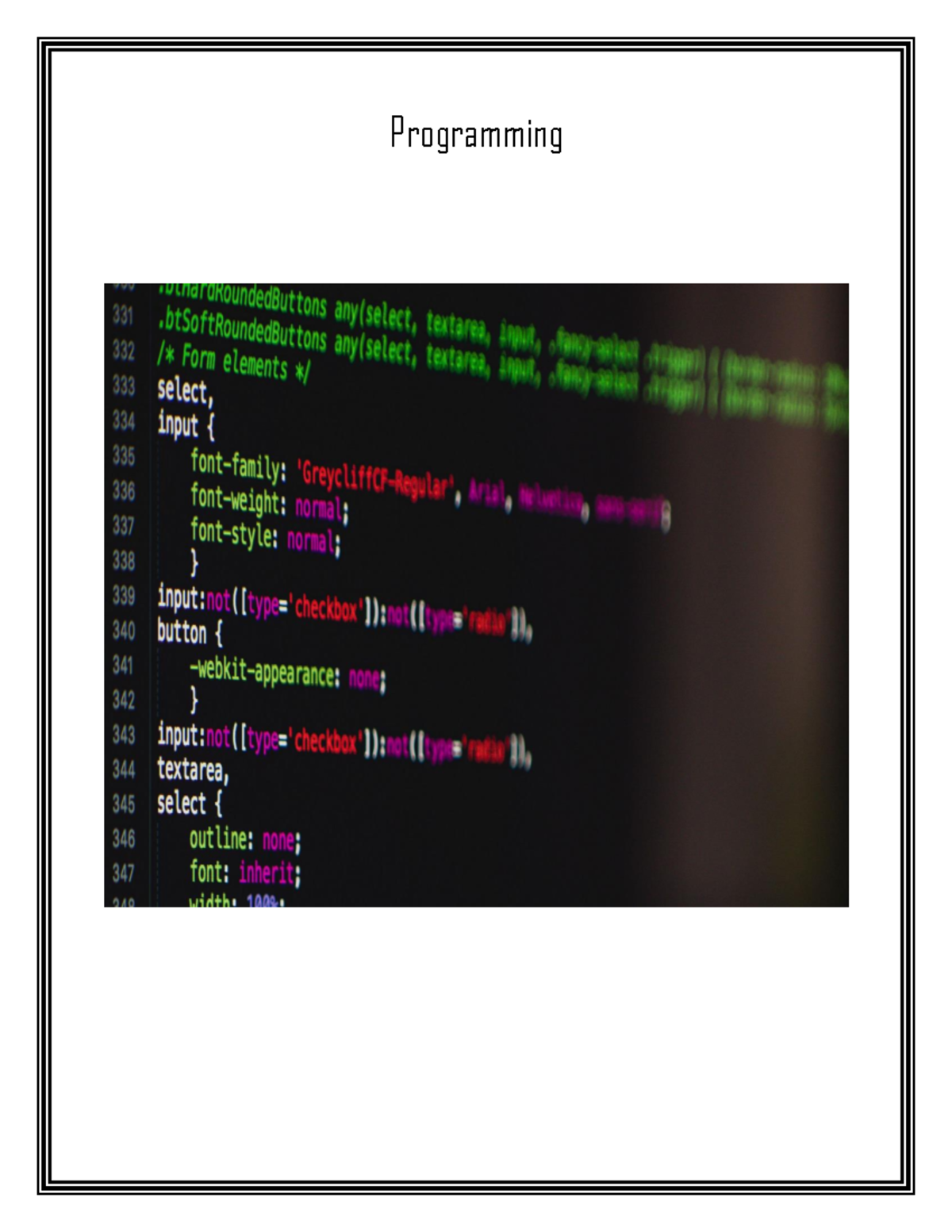 Programming work - Lecture notes 1 - Programming Please select your ...