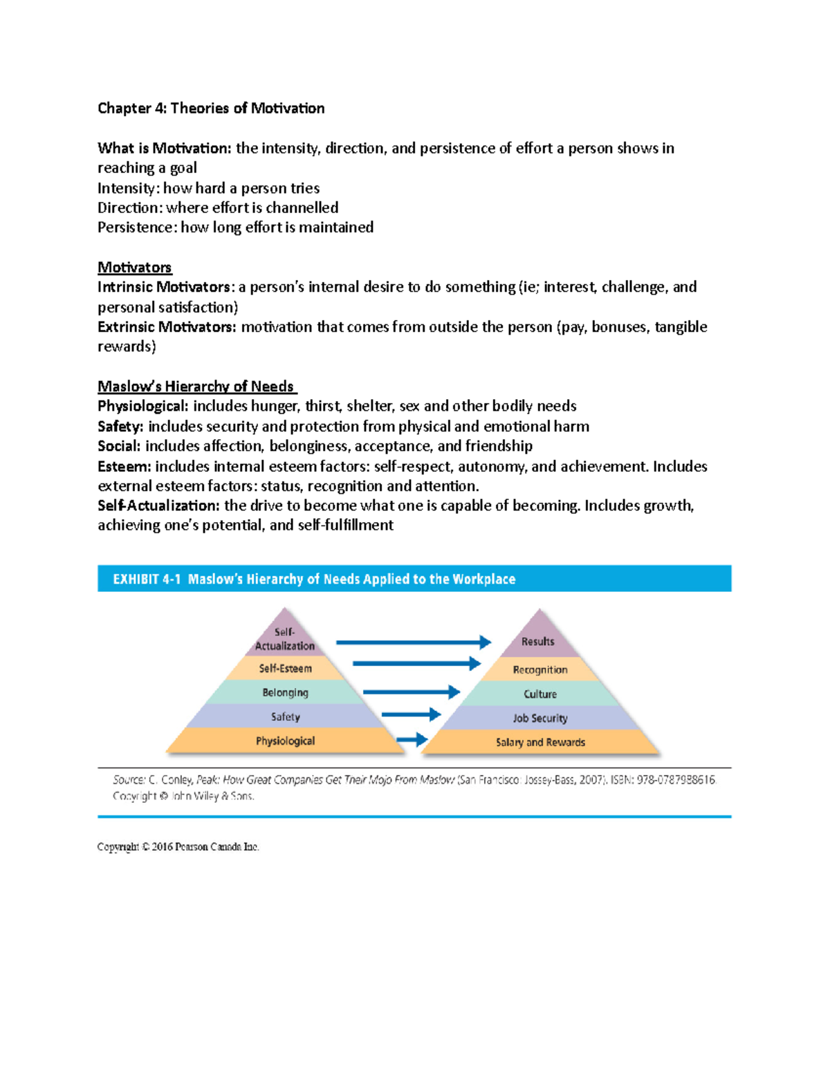 Chapter 4 - Theories - Chapter 4: Theories of Motivation What is ...