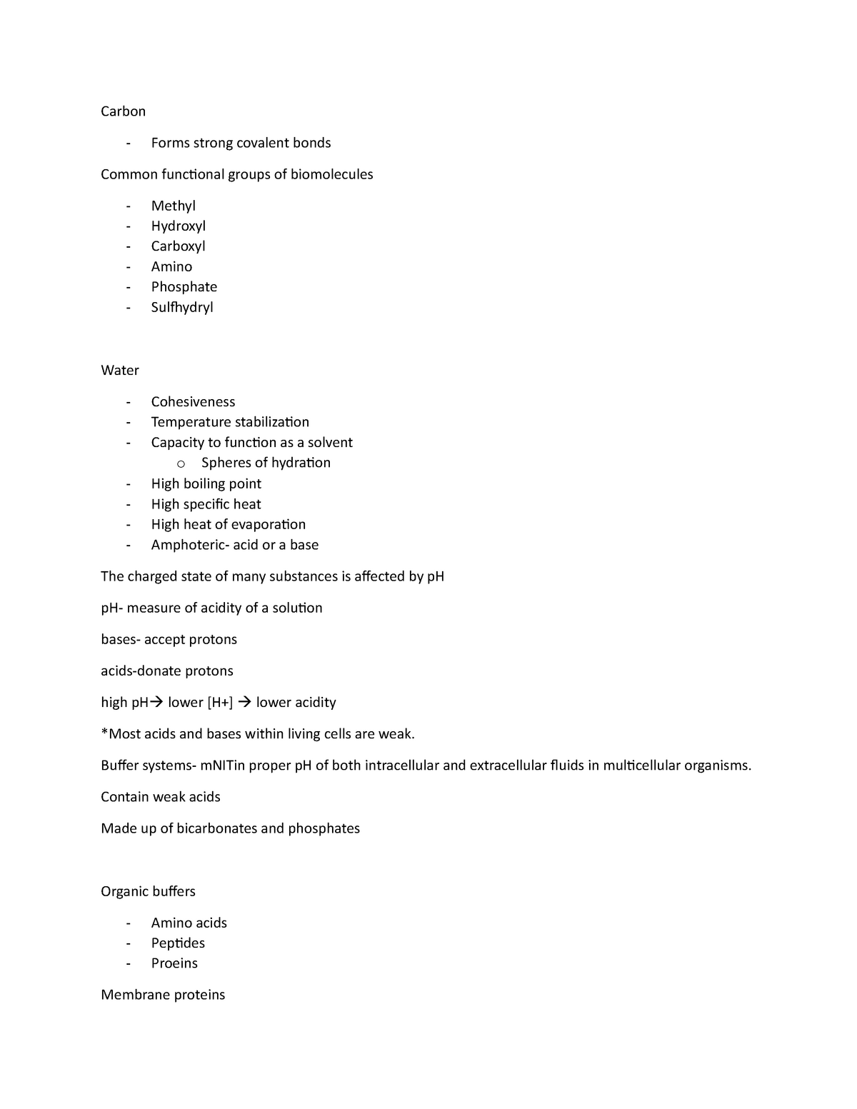 Carbon - Carbon Forms strong covalent bonds Common functional groups of ...