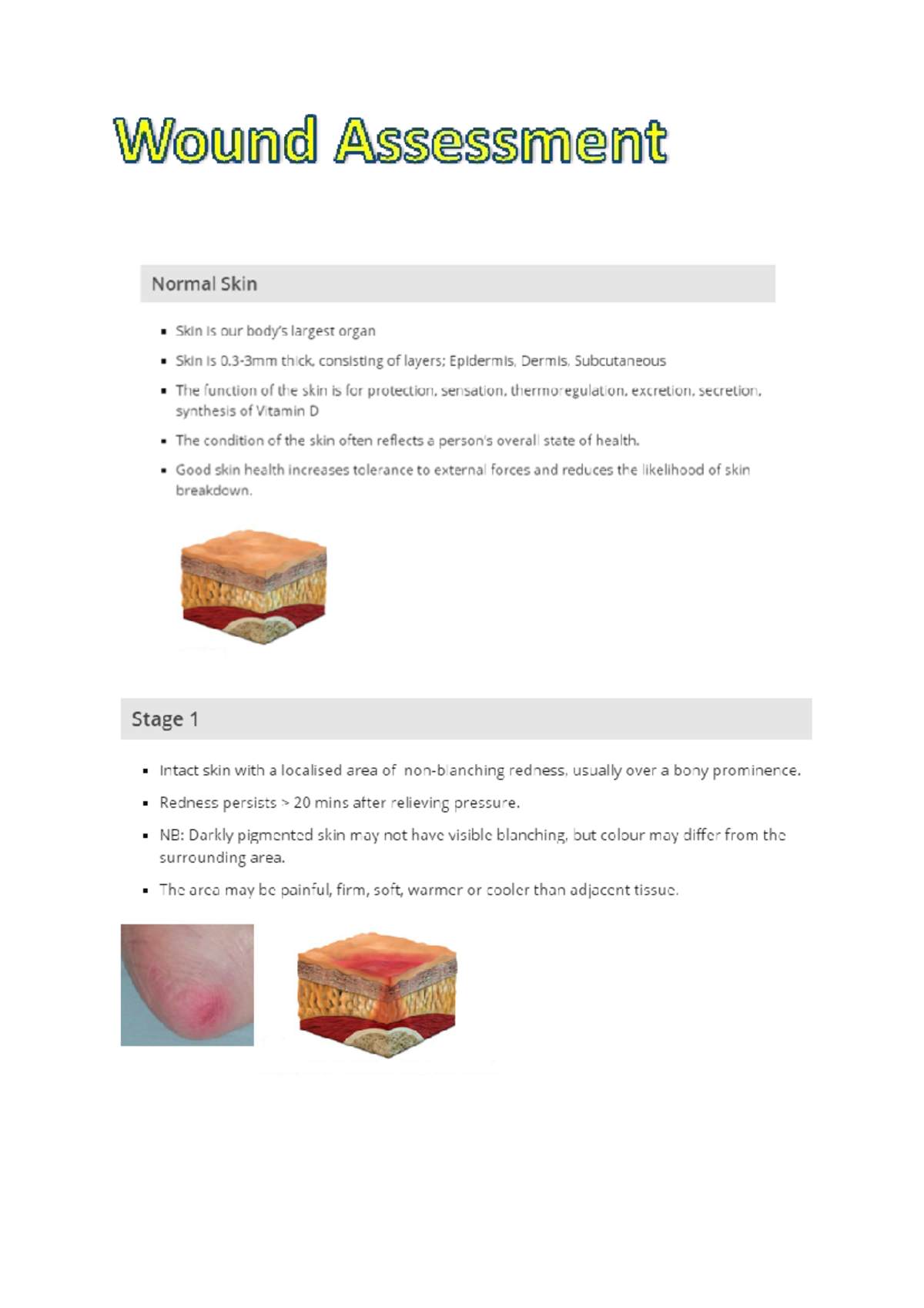 Dressings Copy - Skin - Wound Type Wound Assessment Progress Note 