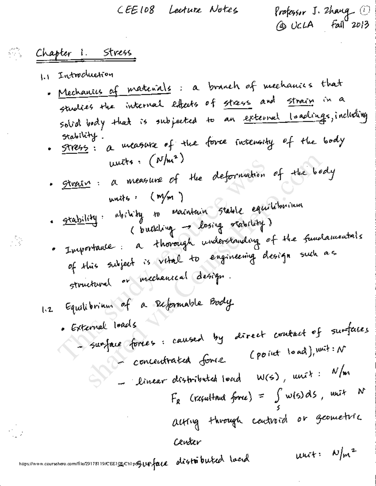 CEE108 Ch1 - Engg. mechanics - shared via CourseHero shared via ...