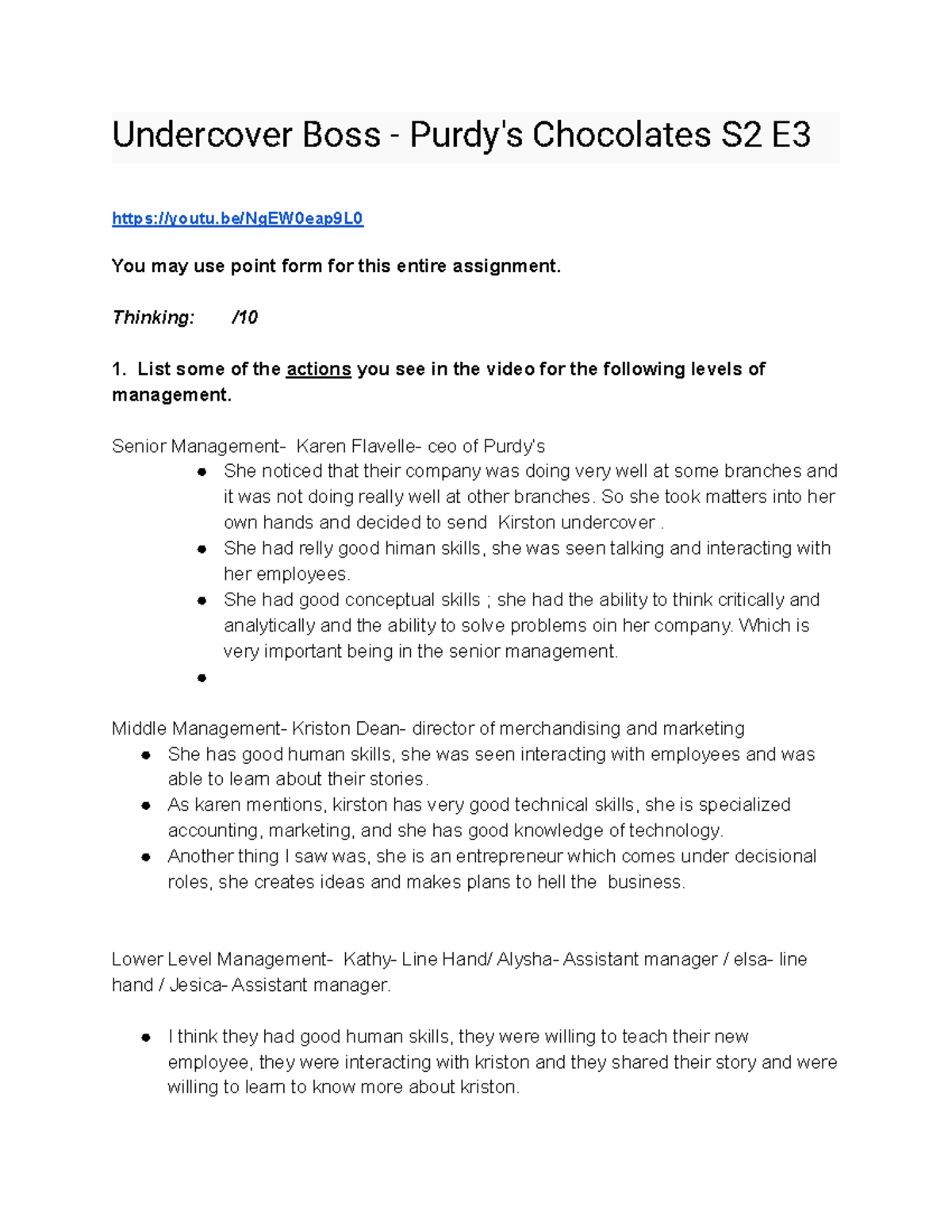 Undercover Boss Activity Undercover Boss Purdy's Chocolates S2 E youtu/NgEW0eap9L You may