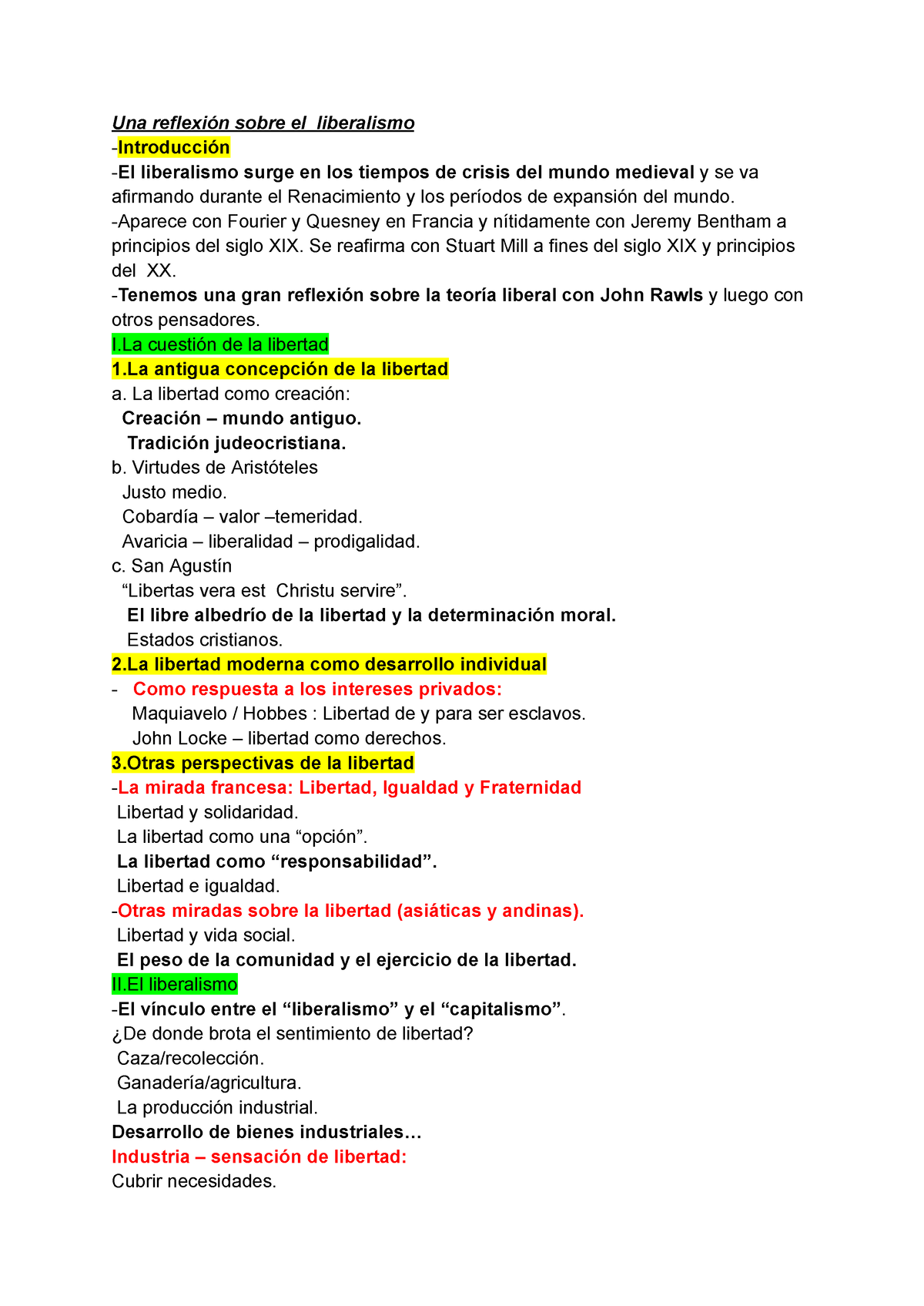 Reflexión Sobre El Liberalismo Una Reflexión Sobre El Liberalismo Introducción El Liberalismo 4877