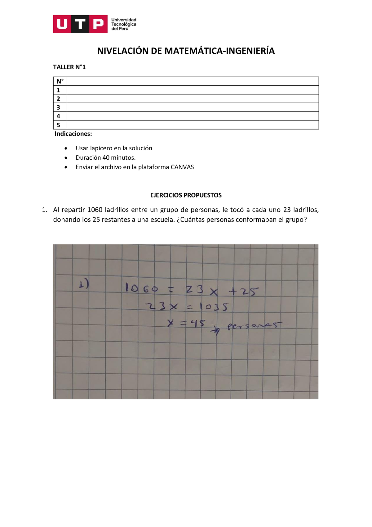 S01.s1- Tarea 1-1 Tarea - NIVELACIÓN DE MATEMÁTICA-INGENIERÍA TALLER N ...