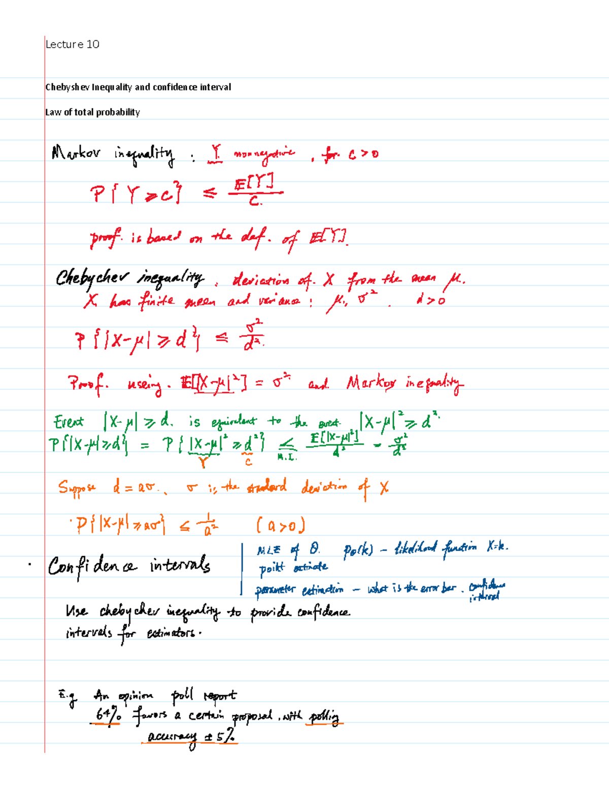 Lecture 10b - ECE 313 - Chebyshev Inequality and confidence interval ...