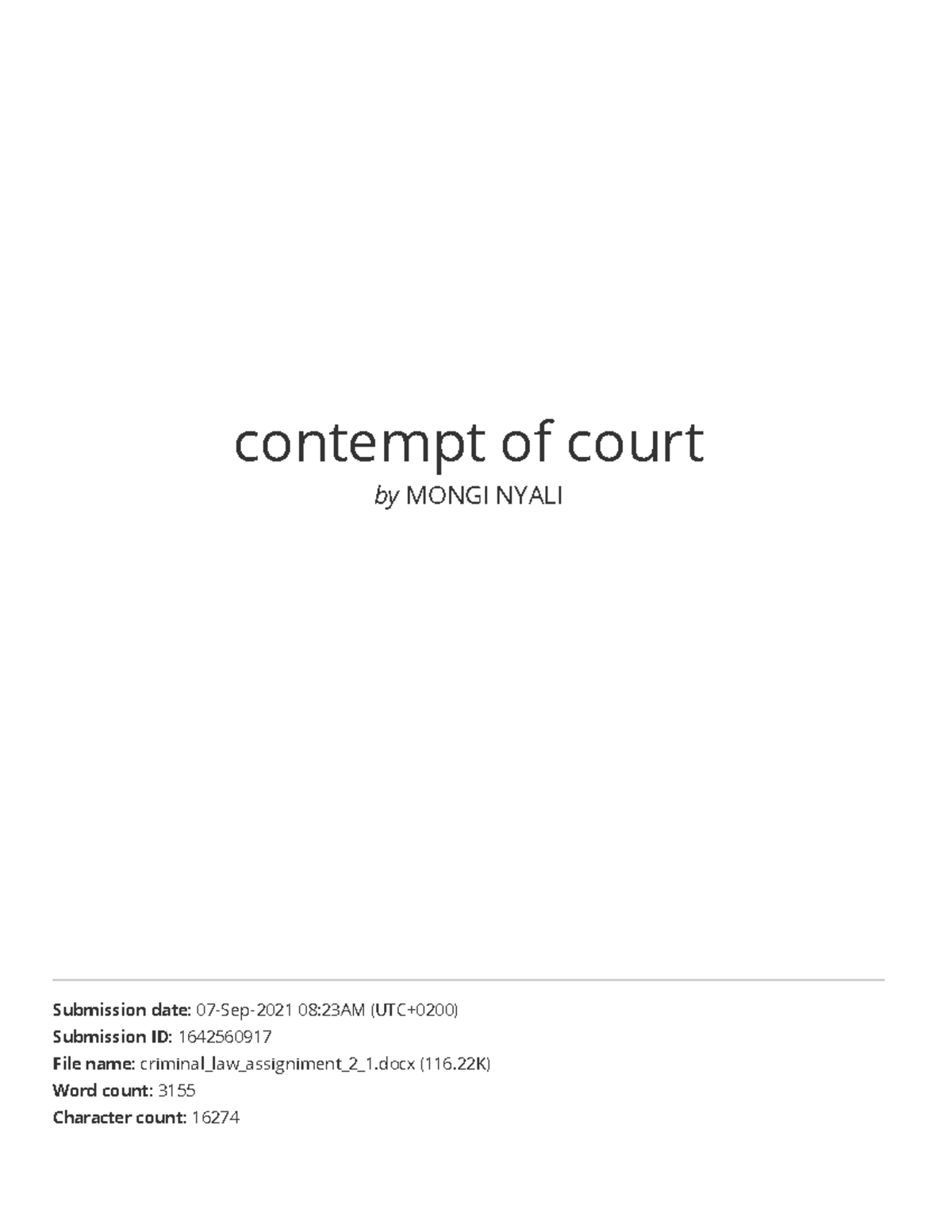 Contempt of court - Summary Criminal Law - contempt of court by MONGI ...