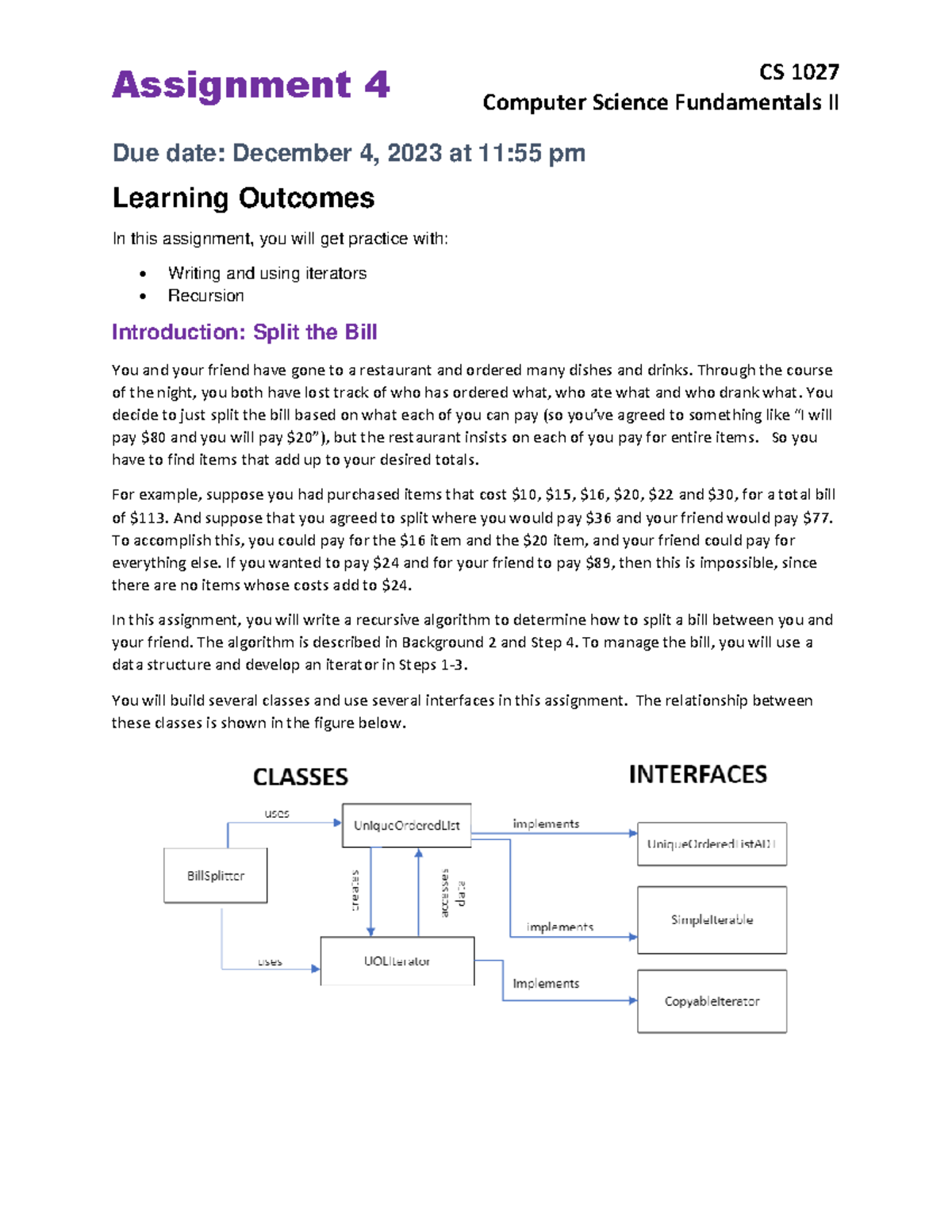 CS1027A+-+Assignment+4-2 - Assignment 4 Computer Science Fundamentals ...