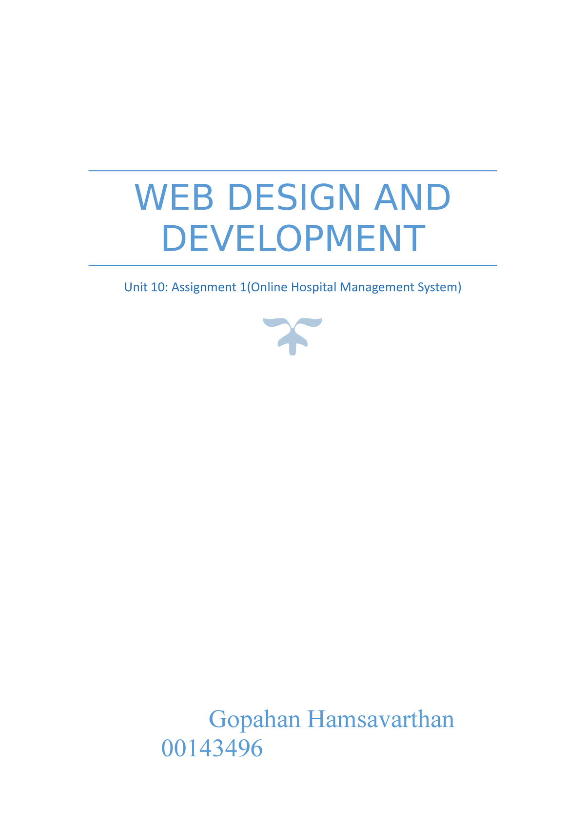 web design and development assignment esoft