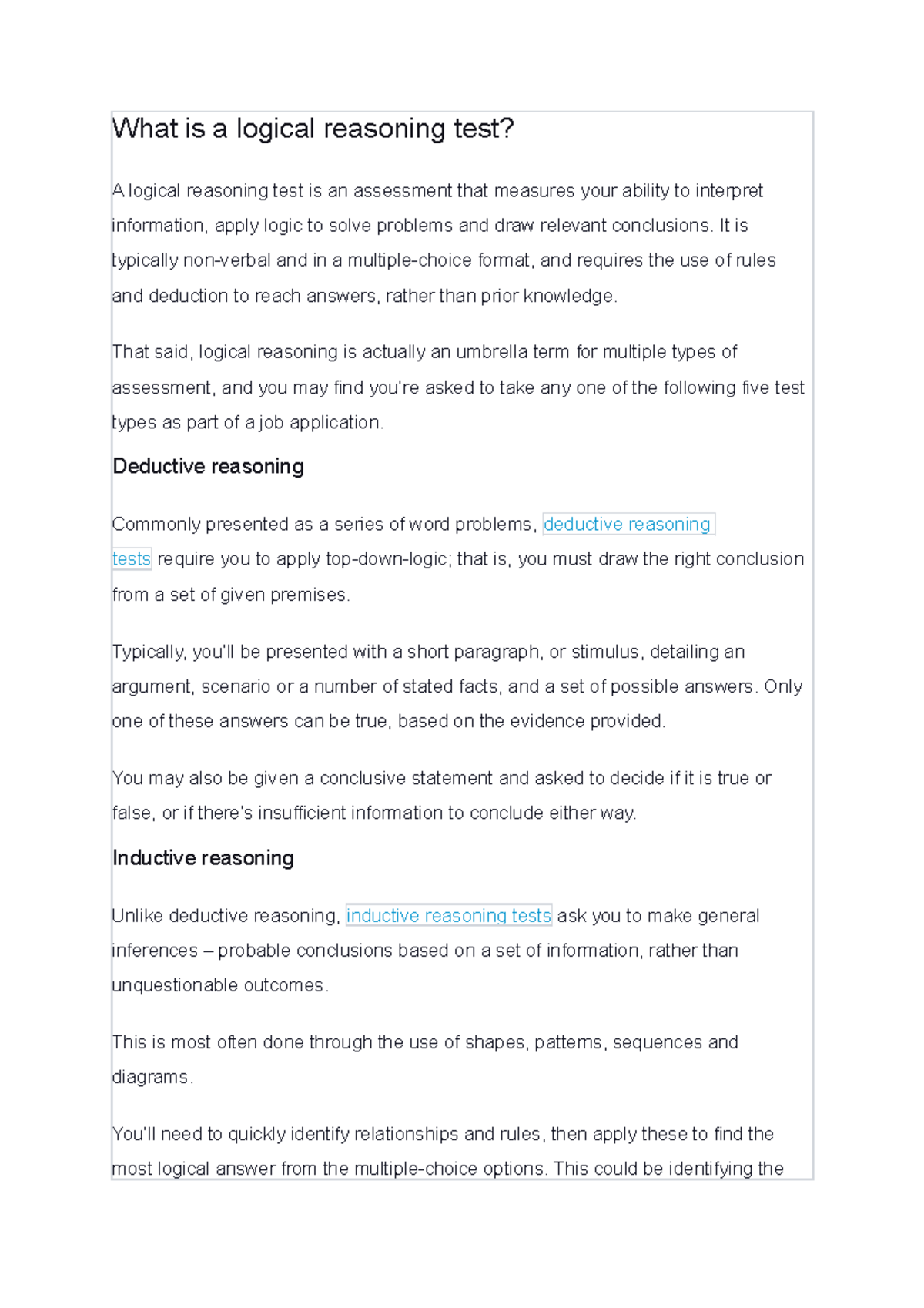 Logical Reasoning ability Test- Abad, Hazel V - What is a logical ...