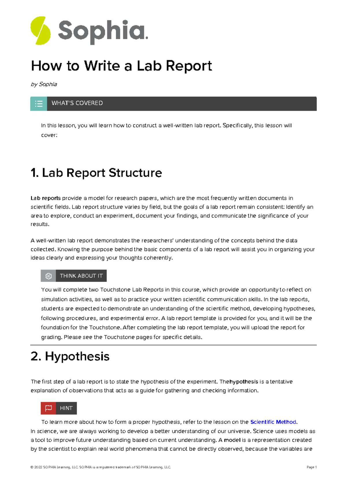 How to write a lab report 5 - How to Write a Lab Report by Sophia In ...