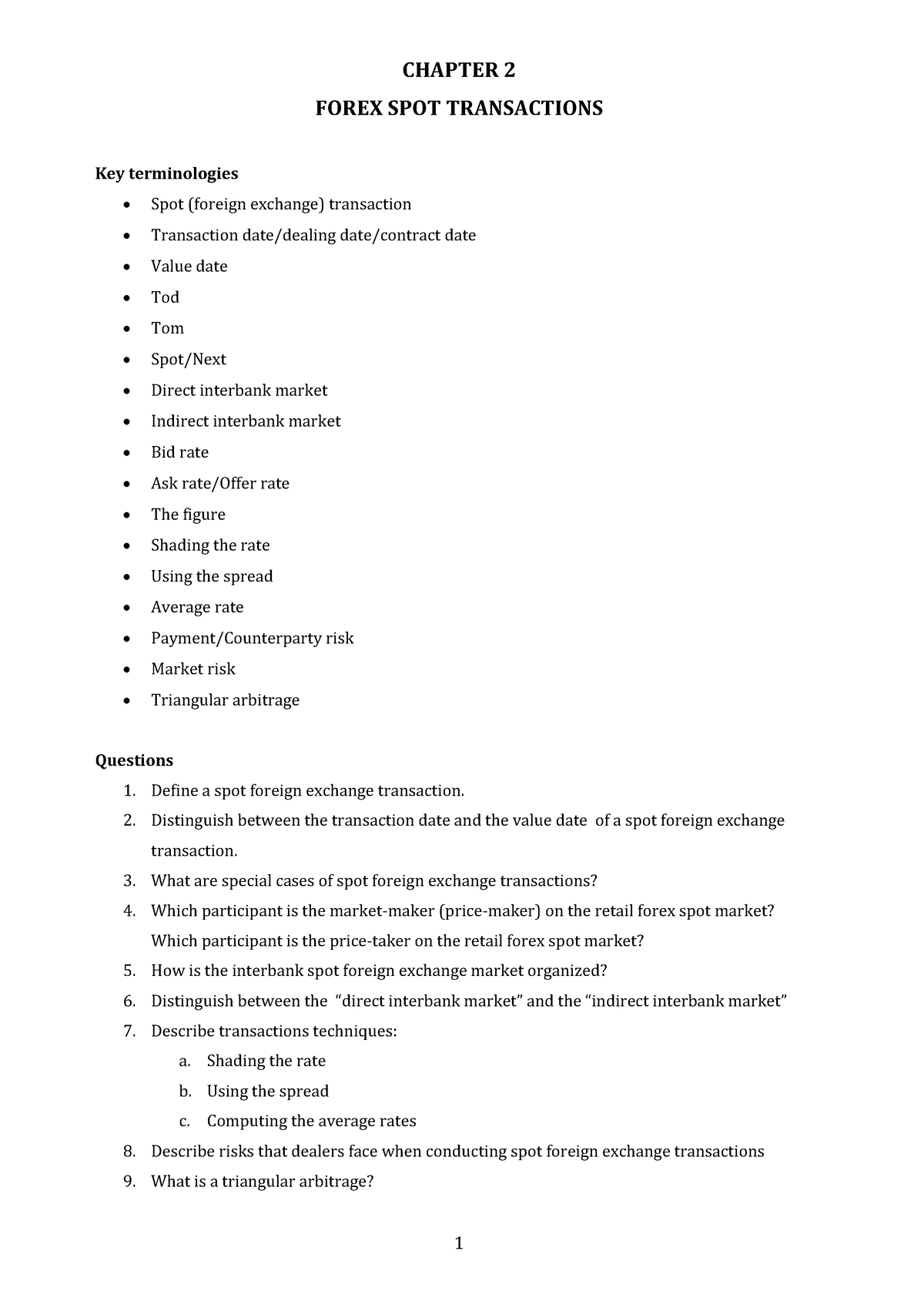 chapter-2-questions-and-problems-v2-chapter-2-forex-spot-transactions