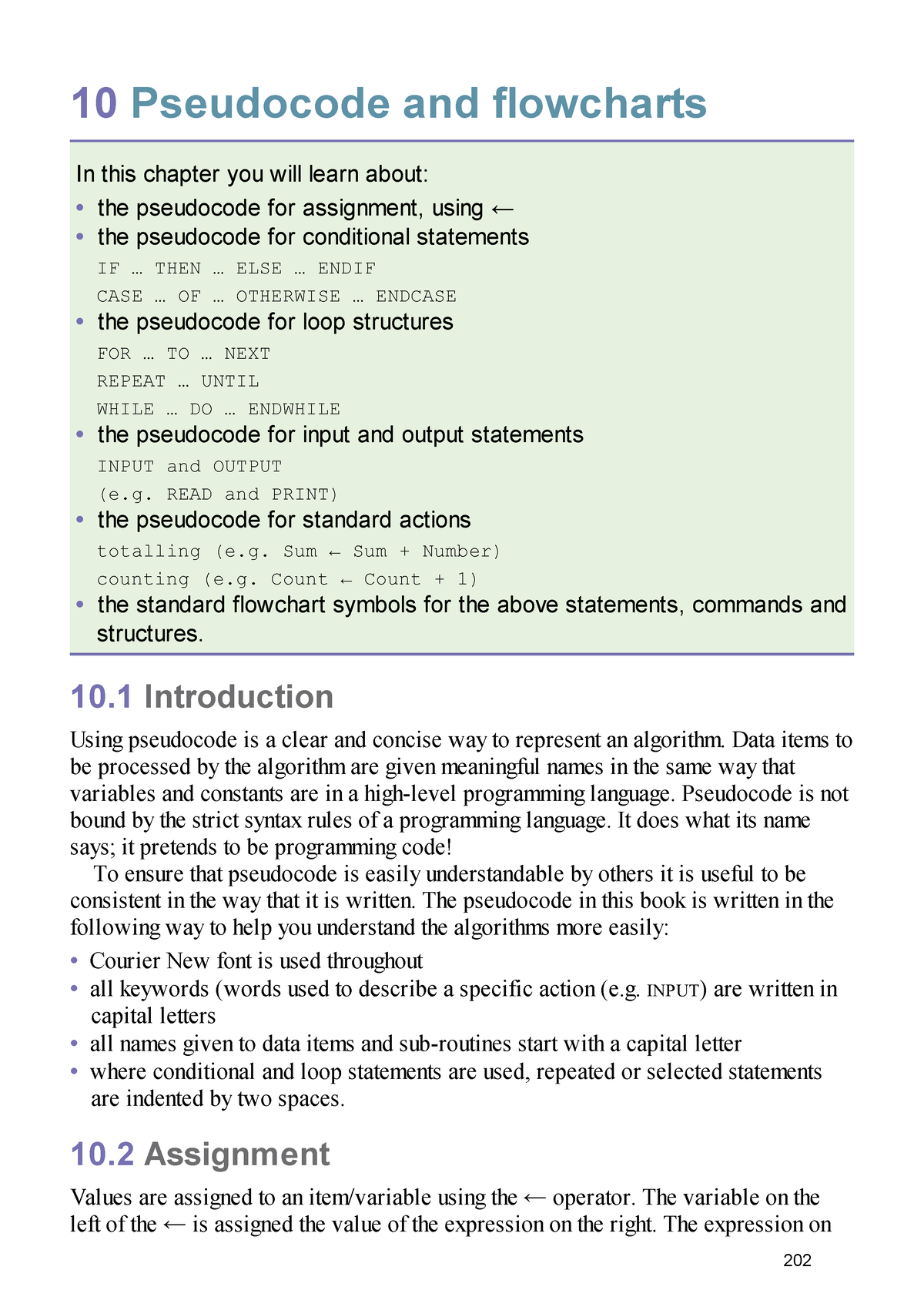 Igcse Computer Science Chapter Pseudocode And Flowcharts In